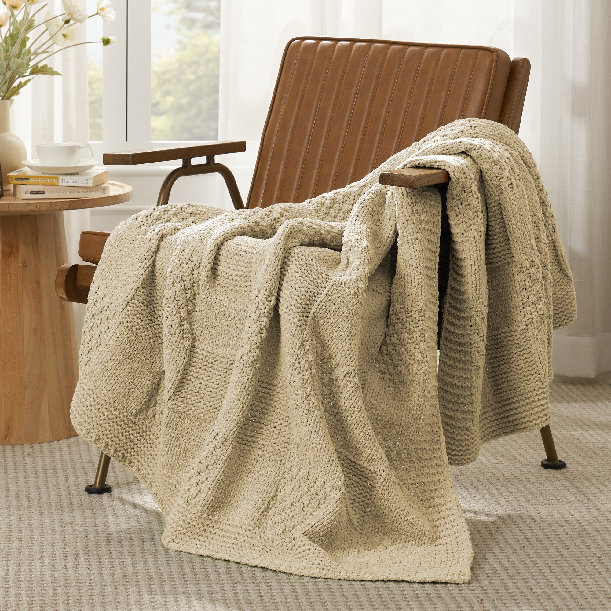 Amélie Home Tagesdecke Karierte Chenille Decke, günstig online kaufen