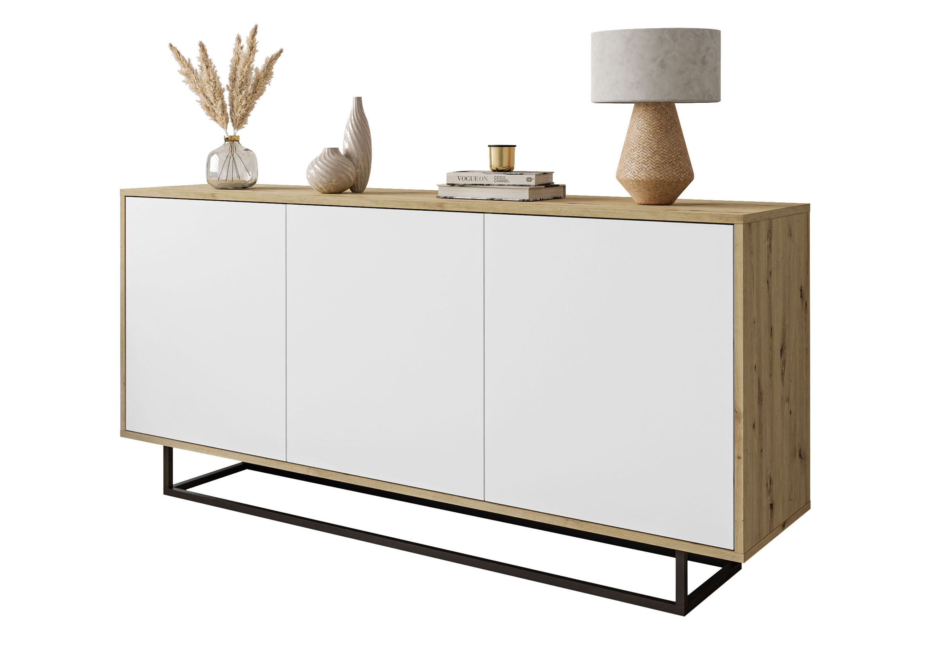 Lookway Kommode SANAYI LOFT mit Metallgestell, Breite: 156 cm