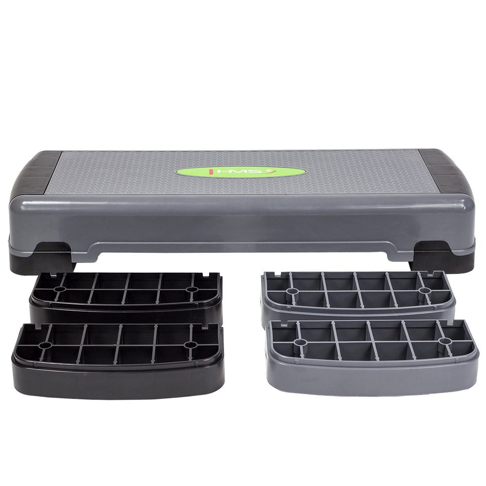 HMS Stepboard Steppbrett Fitness Aerobic-Stepper (Spar-Set, rutschfeste Oberfläche), verhindert ein Abrutschen während dynamischer Bewegungen