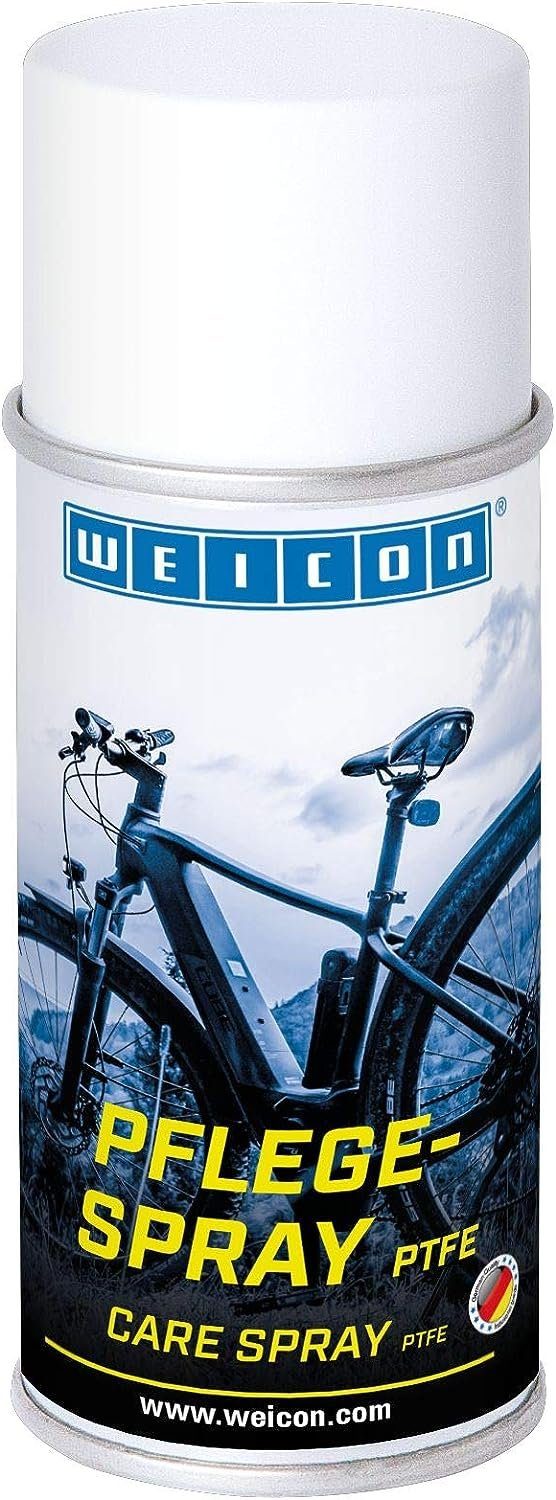 WEICON Pflegespray PTFE für Fahrräder, Reiniger, Korroschutz, Schmiermittel Reinigungsspray (Dose, [- 1x 150ml Dose 4-in-1: Reiniger)