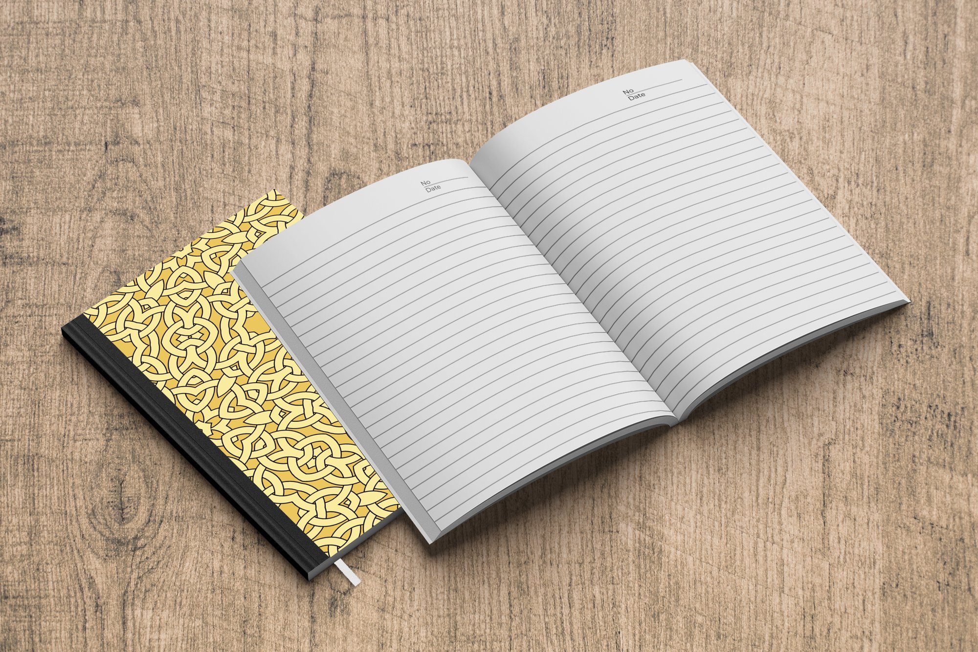MuchoWow Notizbuch Antik - Gold - Gotisch Merkzettel, Tagebuch, Seiten, - Journal, Notizheft, Haushaltsbuch A5, 98 Muster