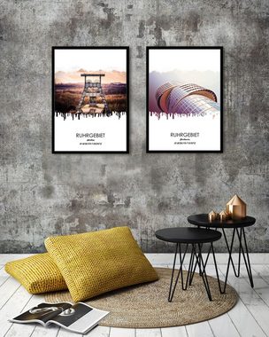 artissimo Bild mit Rahmen Bild gerahmt 51x71cm / Design-Poster mit Rahmen / Ruhrgebiet Bochum, Ruhrgebiets-Städte: Bochum