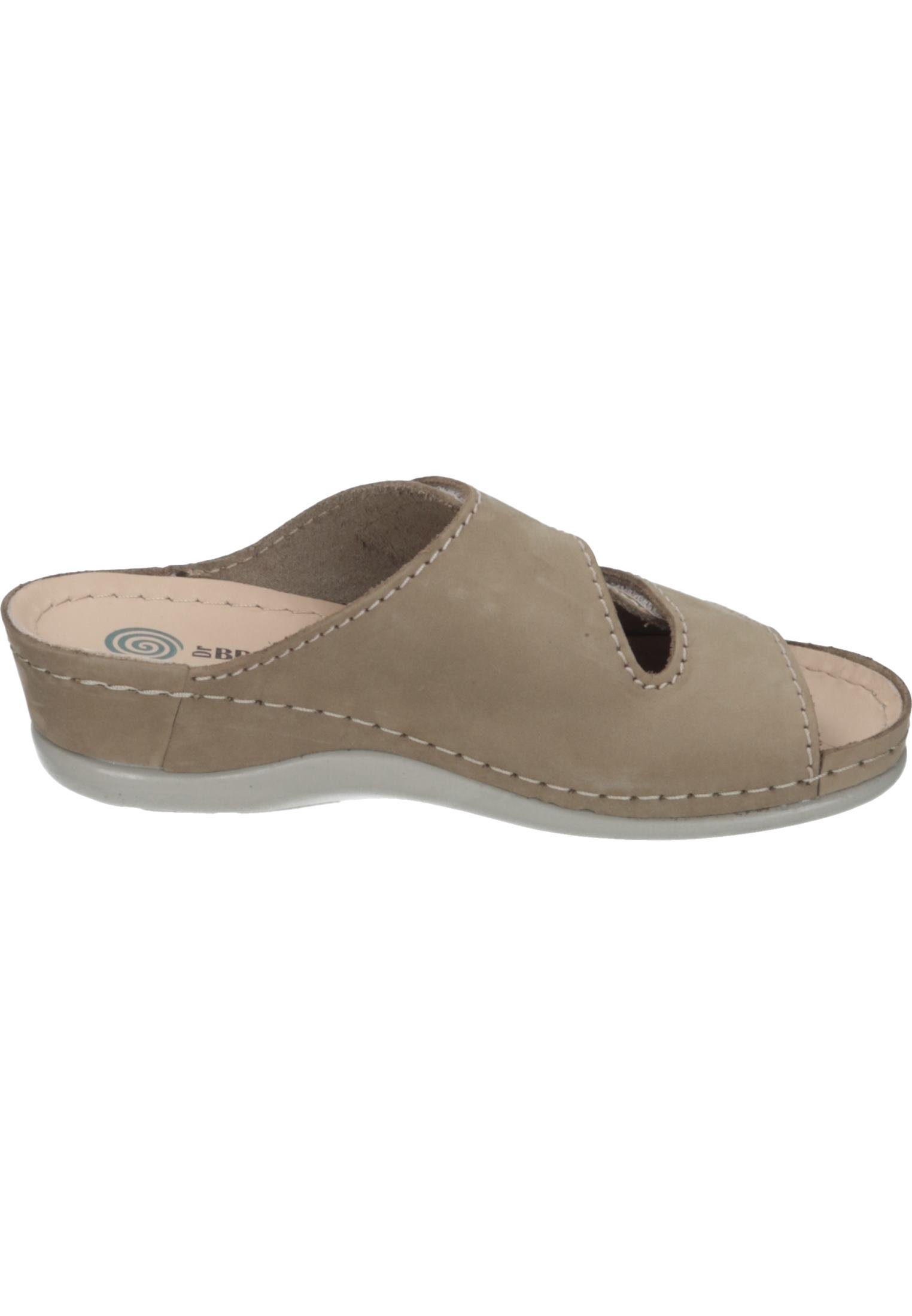 Pantoletten Nubukleder Pantolette aus beige Brinkmann Dr.