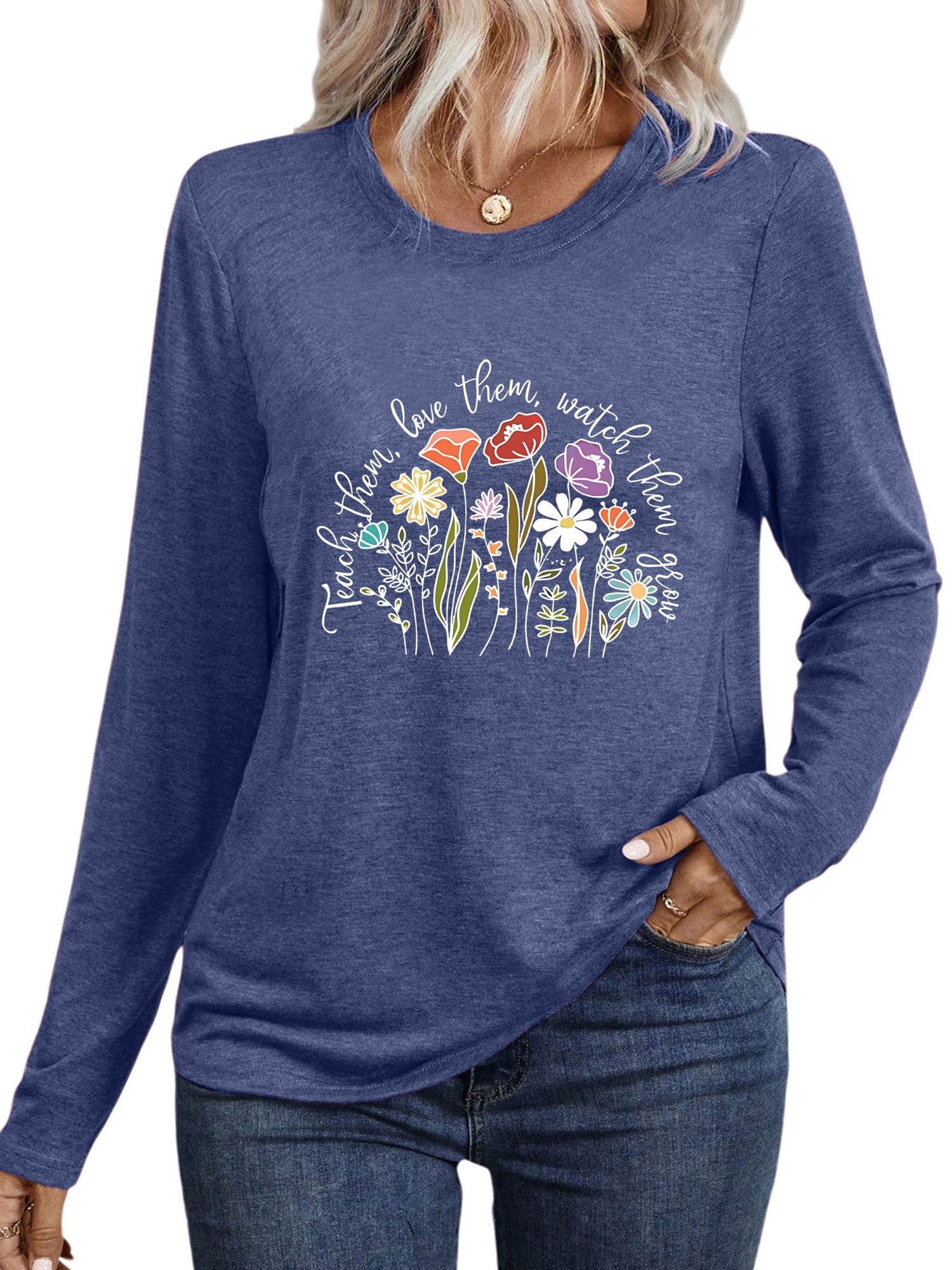 PYLIKE Langarmshirt Bequemes Shirt Damen Langarm günstig online kaufen