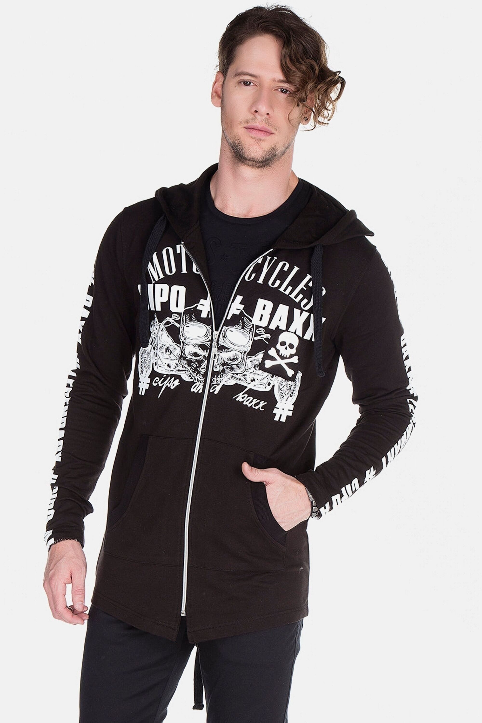 Cipo & Baxx Sweatjacke Strickjacken (1-tlg) mit Print,CK-239