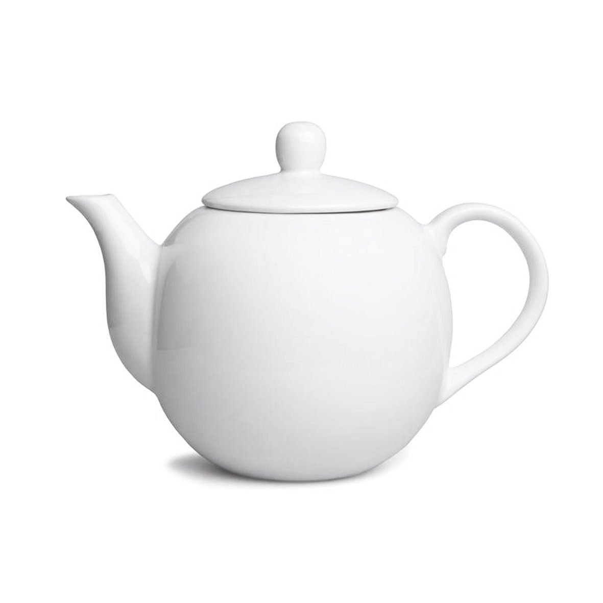 BigDean Teekanne weiss 1,1L + Porzellan l Porzellankanne Kanne, 1.1 Edel Stövchen Kaffeekanne