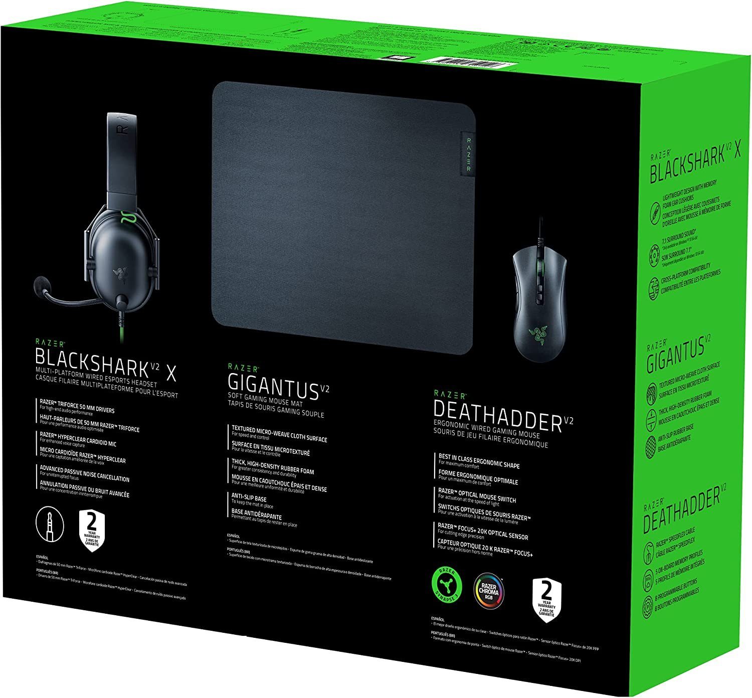 + X Battle Bundle BlackShark -DeathAdder Gigantus V2 Mouse V2 V2 + RAZER Headset