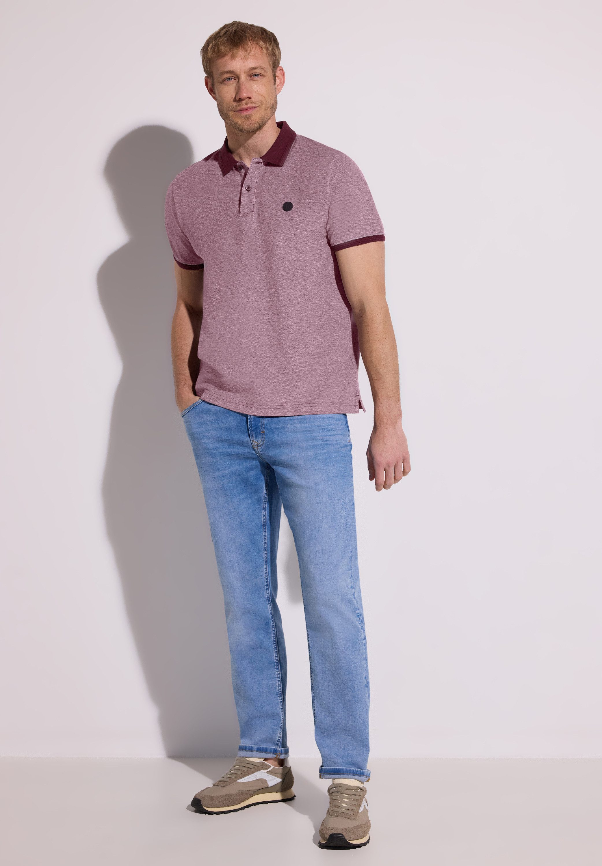 STREET ONE MEN Poloshirt mit Farbakzenten