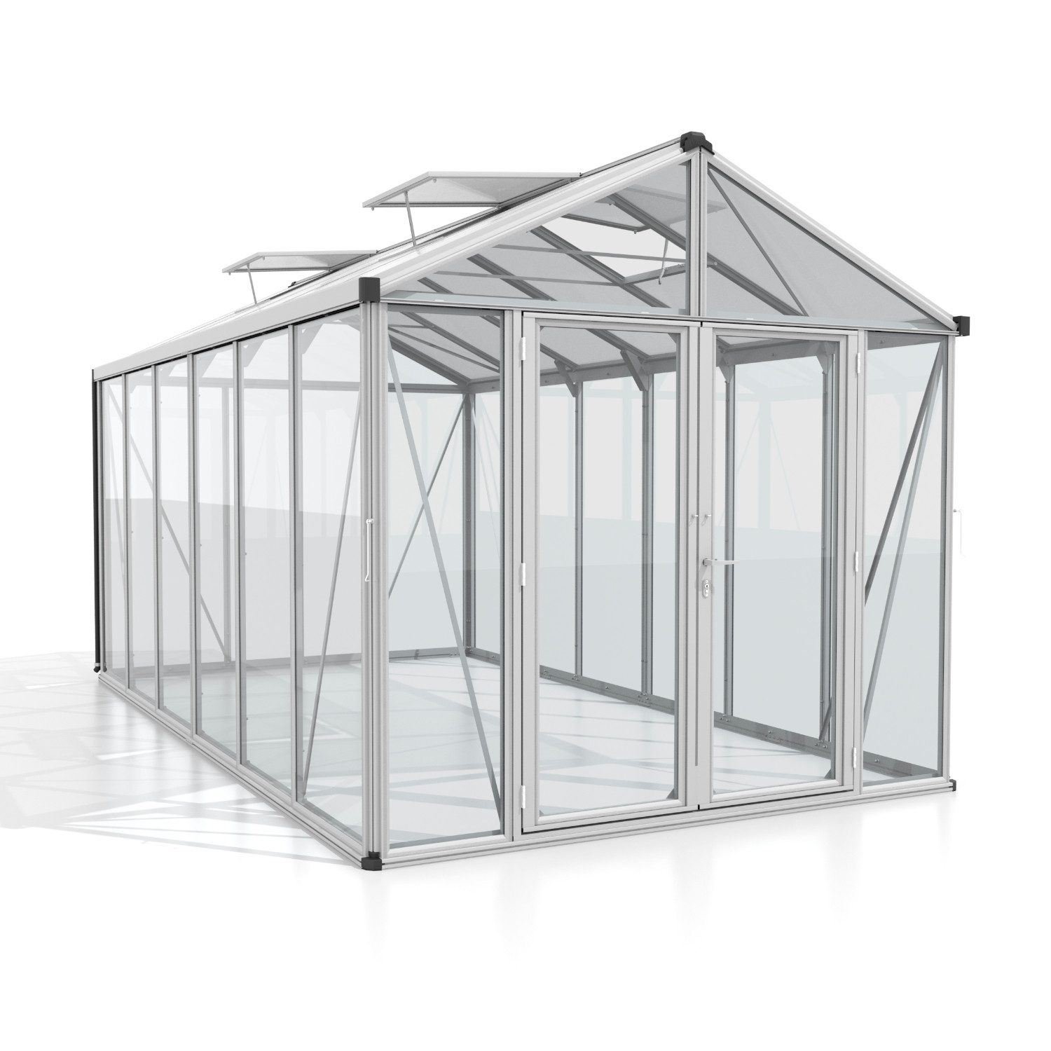 Vitavia Gewächshaus Zeus Comfort 11900, 3,00 mm Wandstärke silberfarben | Rabatt: 32%