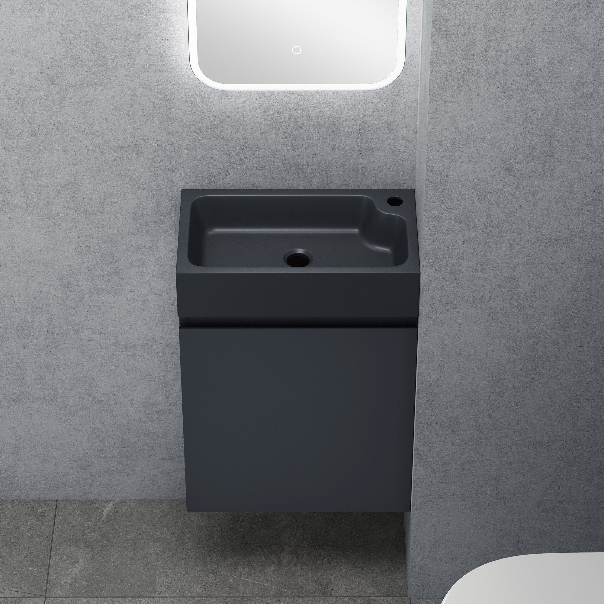 doporro Badmöbel-Set Badezimmerschrank Waschbeckenunterschrank Wandmontage günstig online kaufen