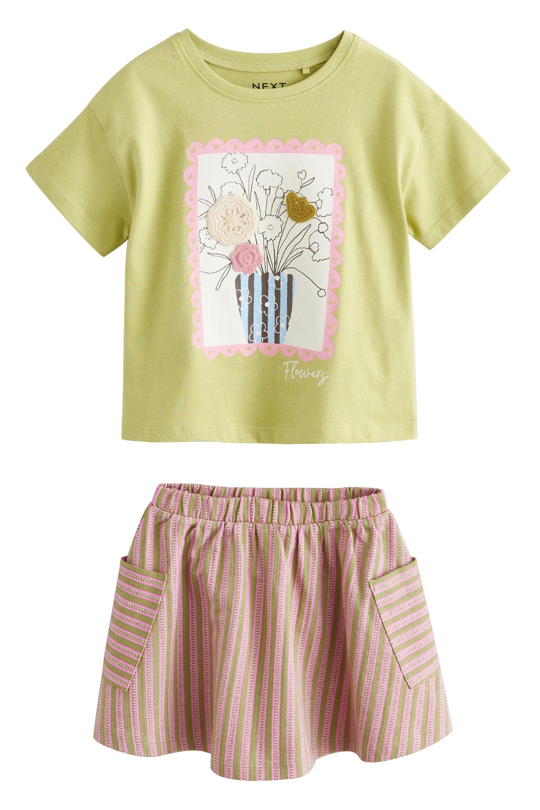 Top & Rock T-Shirt und Rock aus 100 % Baumwolle