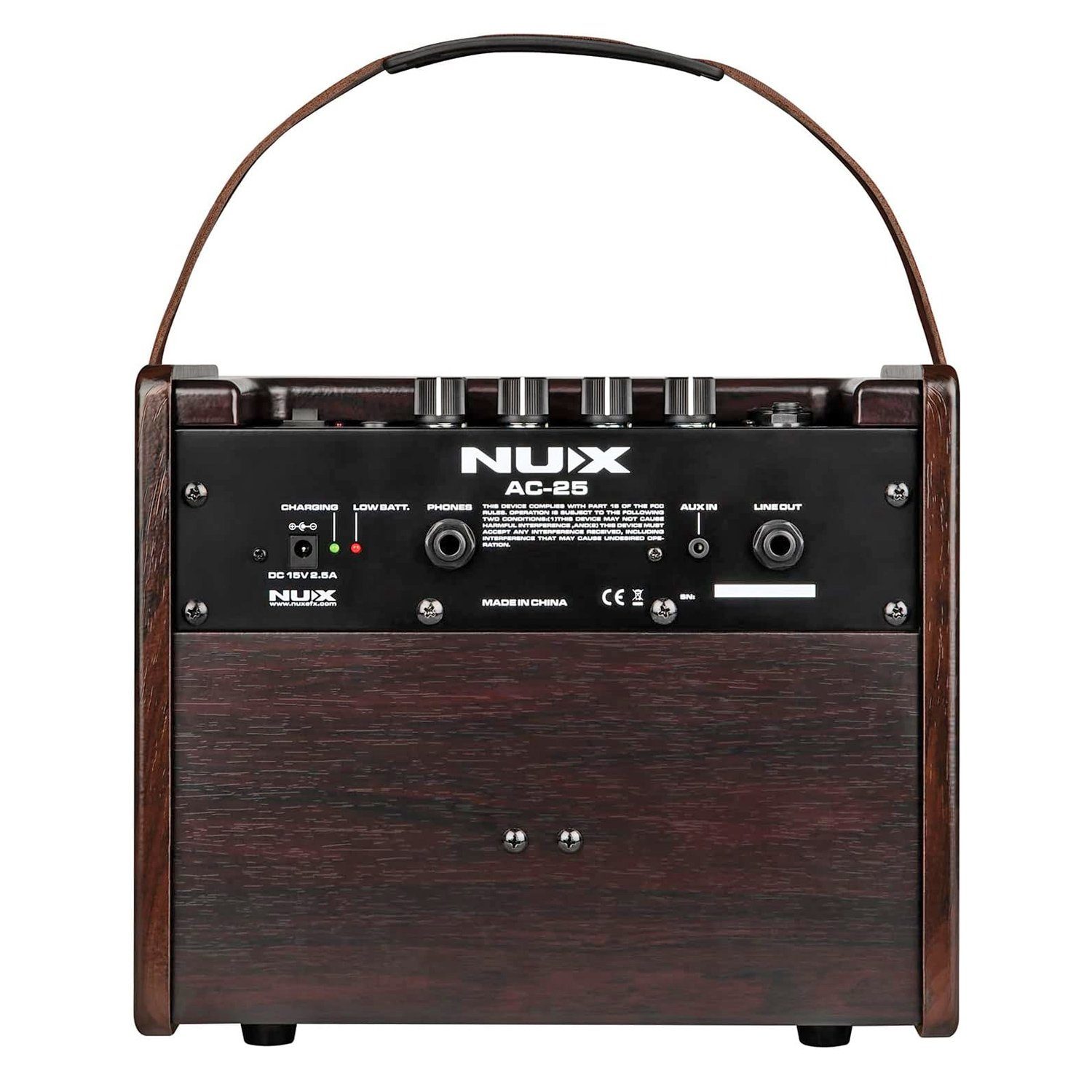 Nux Nux AC-25 Tragbarer Akustik-Gitarren-Verstärker Verstärker (25,00 W, kompakter Akustik-Verstärker)