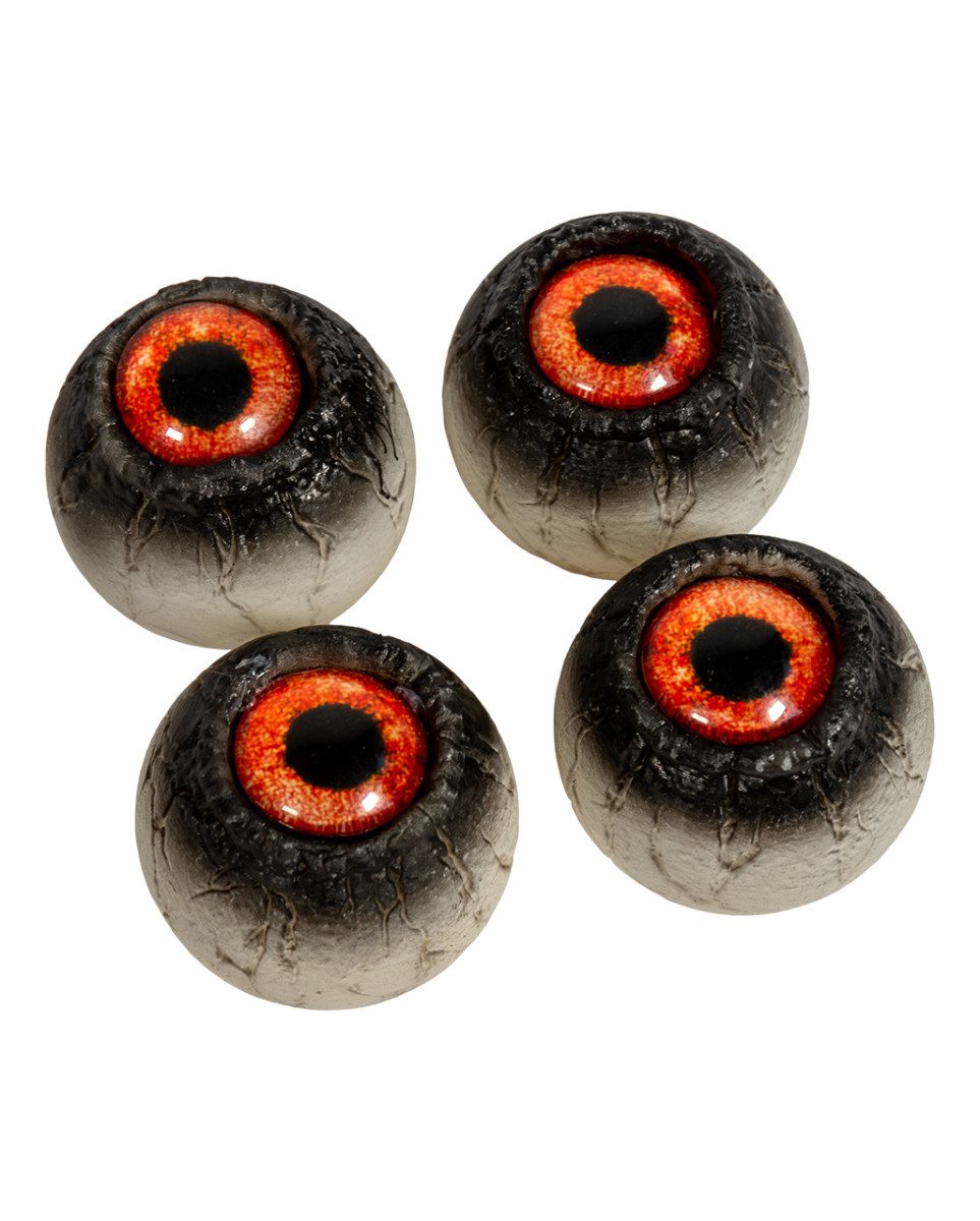 Horror-Shop Dekoobjekt Verrottete Augäpfel 4 Stück – Horror Deko Augen fü