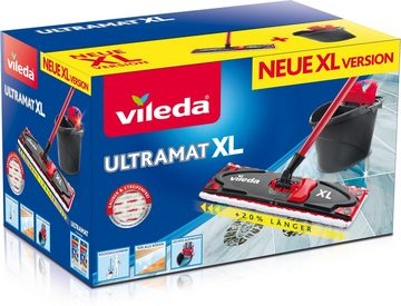 Vileda Bodenwischer-Set Ultramax XL (Set, 3-St), mit XXL-Power-Zone, (Stiel, extragroßem Wischbezug, ULTRAMAX Eimer)