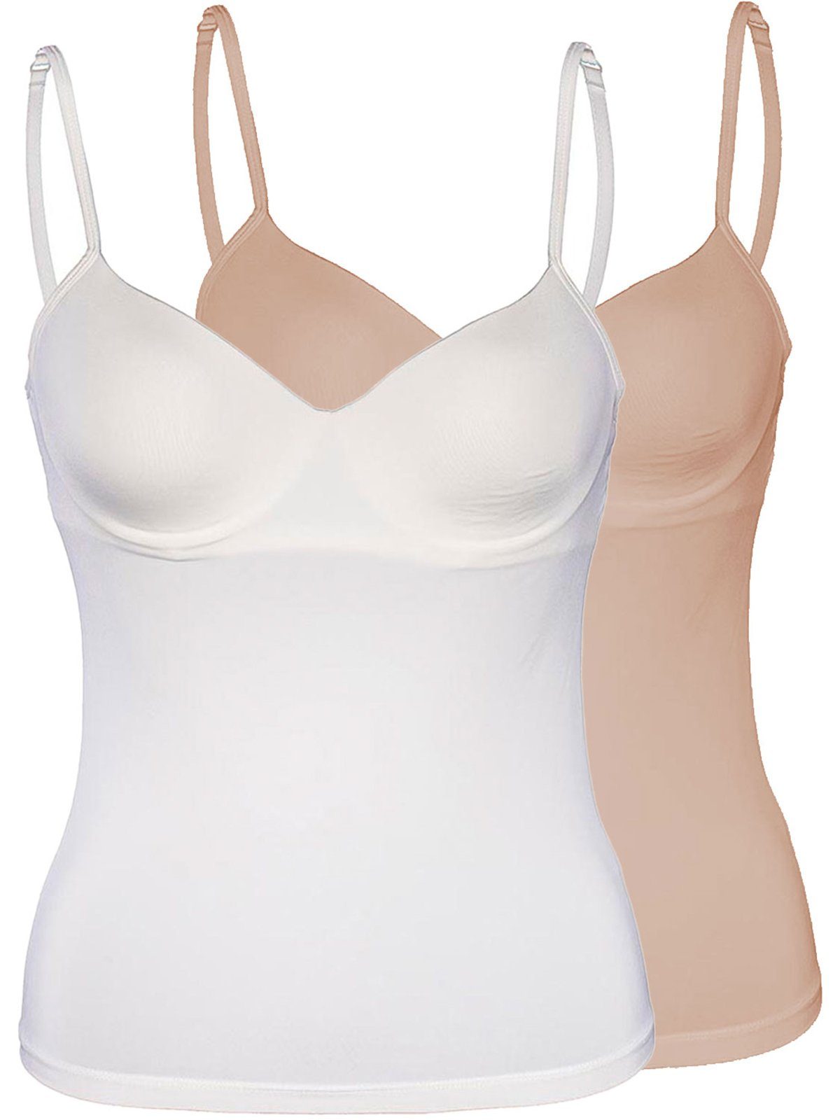 Sassa BH-Hemd 2er Sparpack BH-Hemdchen mit Bügel CLASSIC MICRO (Spar-Set, 2-tlg) extra flache Nähte