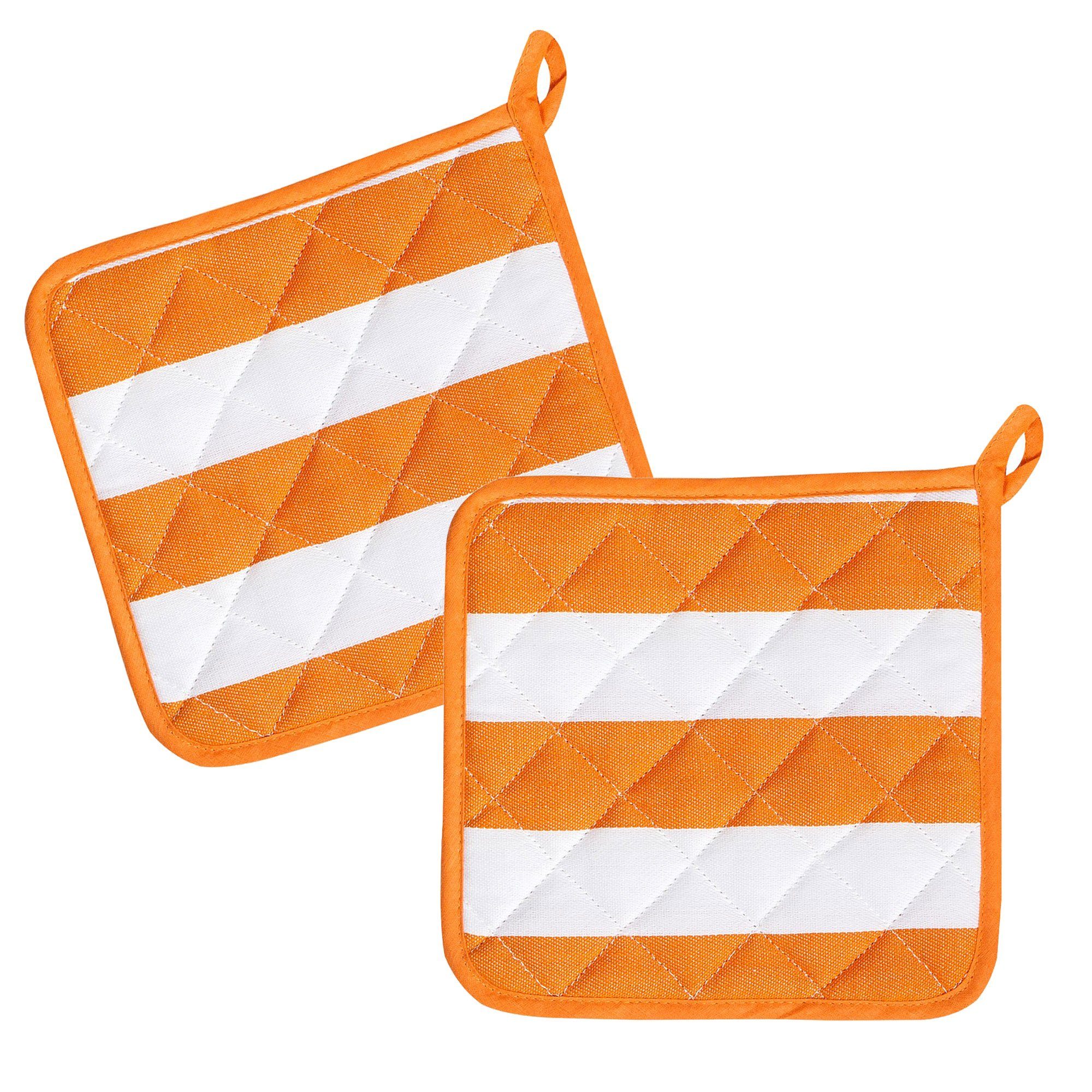 Topflappen Blockstreifen
