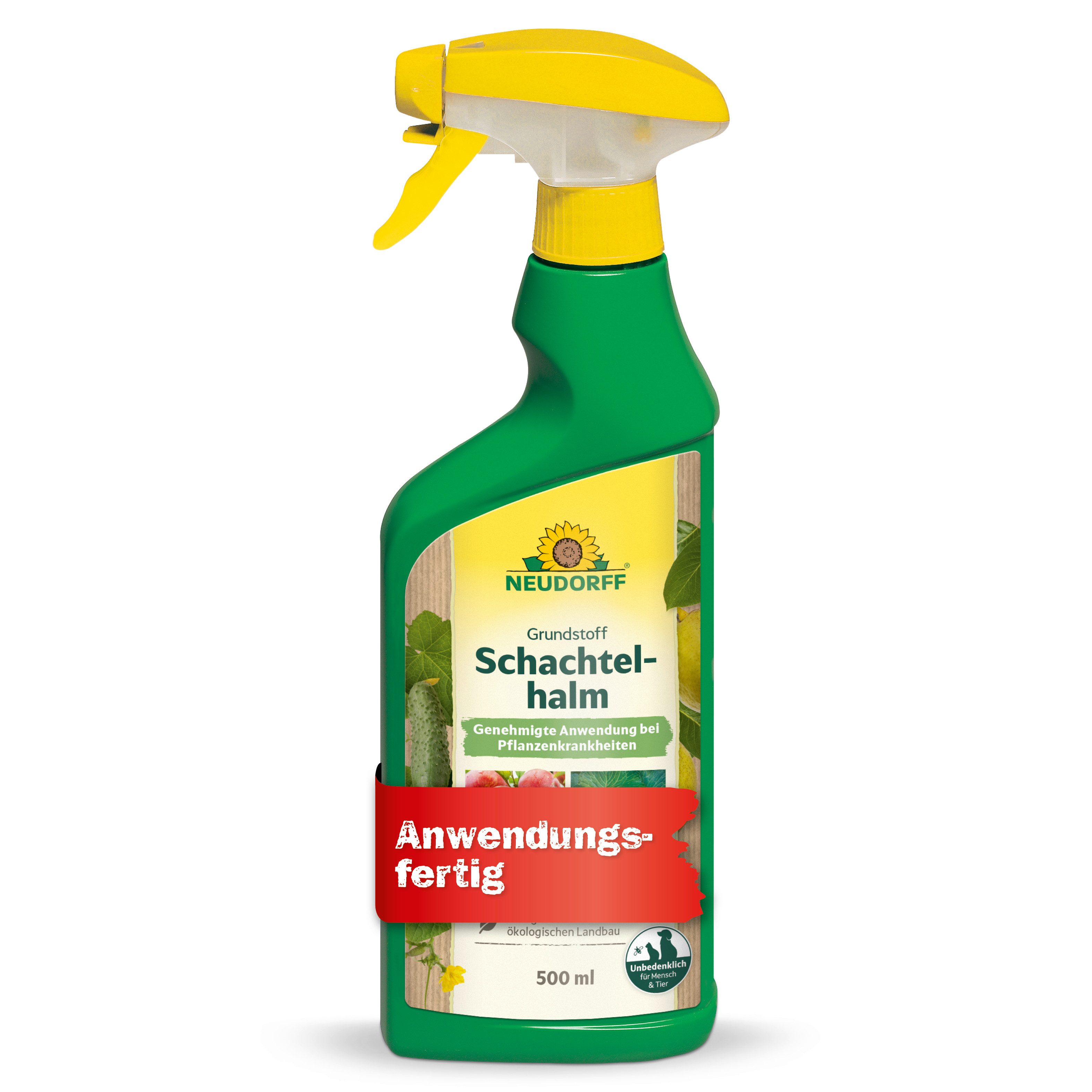 Neudorff Pflanzen-Pilzfrei Neudorff Grundstoff Schachtelhalm AF 500 ml für 50m², 0.5 l, Für Obstbäume, Weinreben, Gurken & Tomaten, Gebrauchsfertiges Schachtelhalm-Spray für Obst & Gemüse, Mit Überkopf-Sprüher für Blattober- & Blattunterseiten