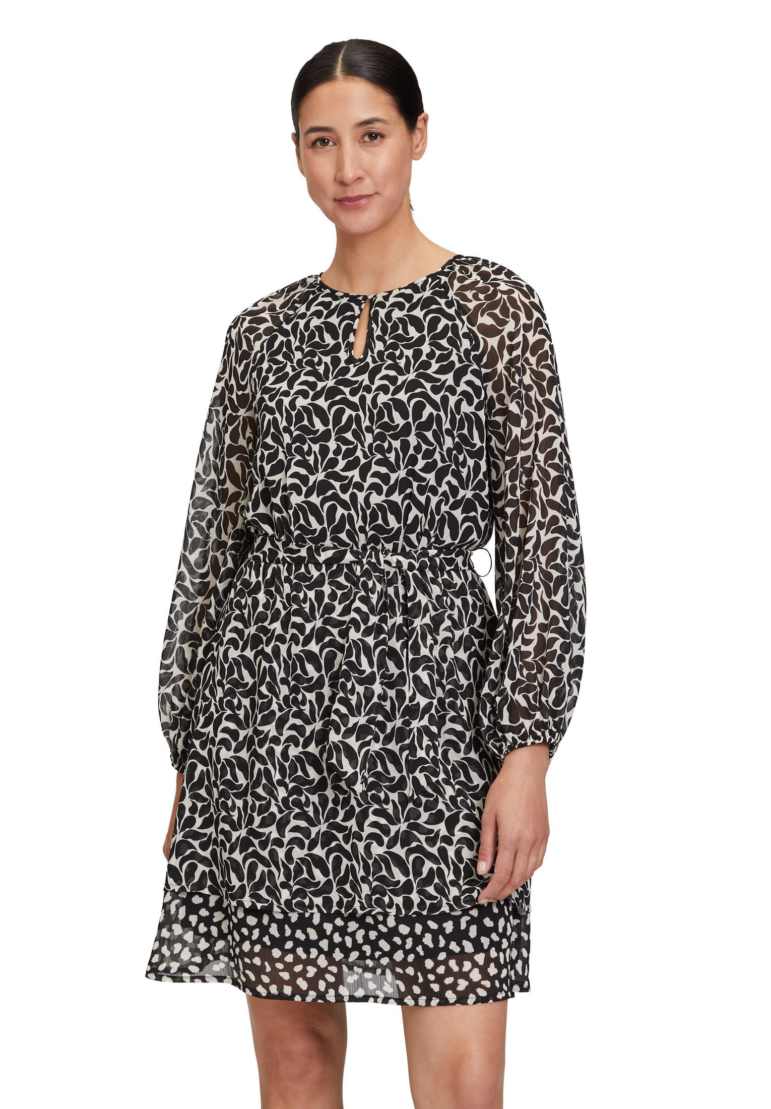 Cartoon Chiffonkleid Damen mit Muster Design günstig online kaufen