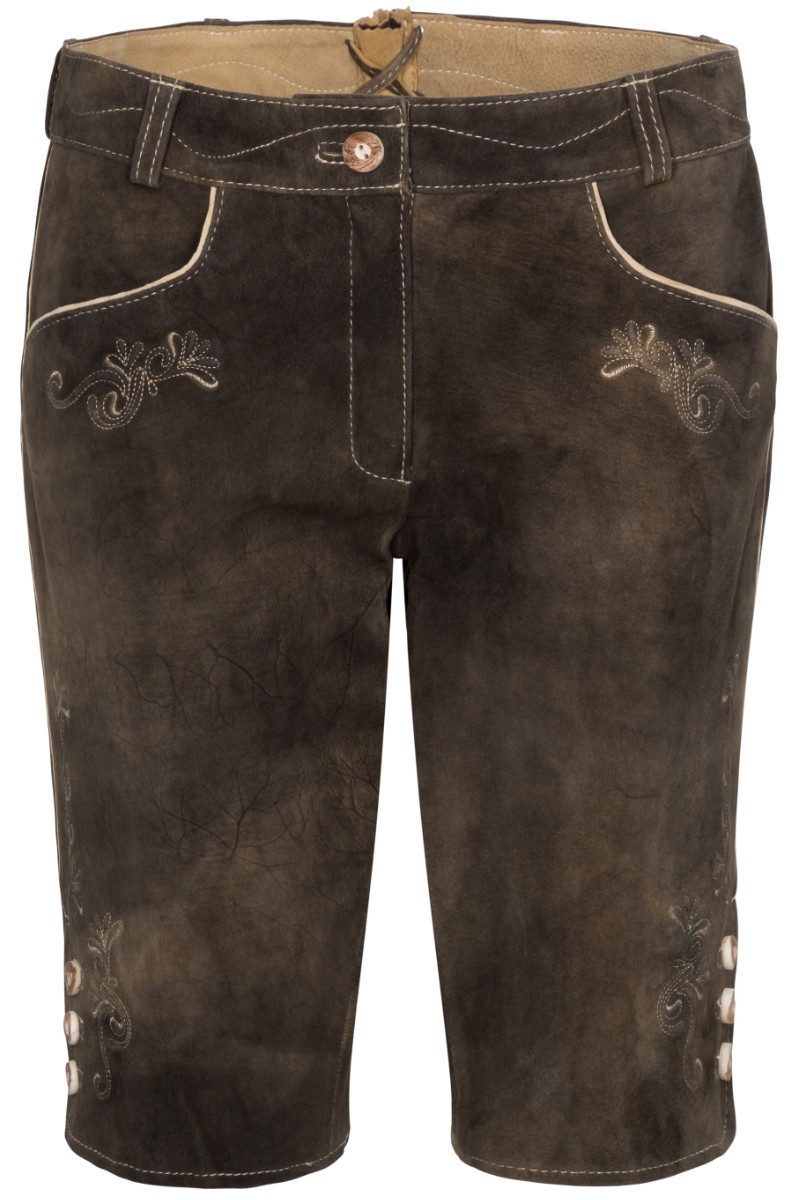 Lederhose Trachtenlederhose Damen - TARANTEL - trüffel