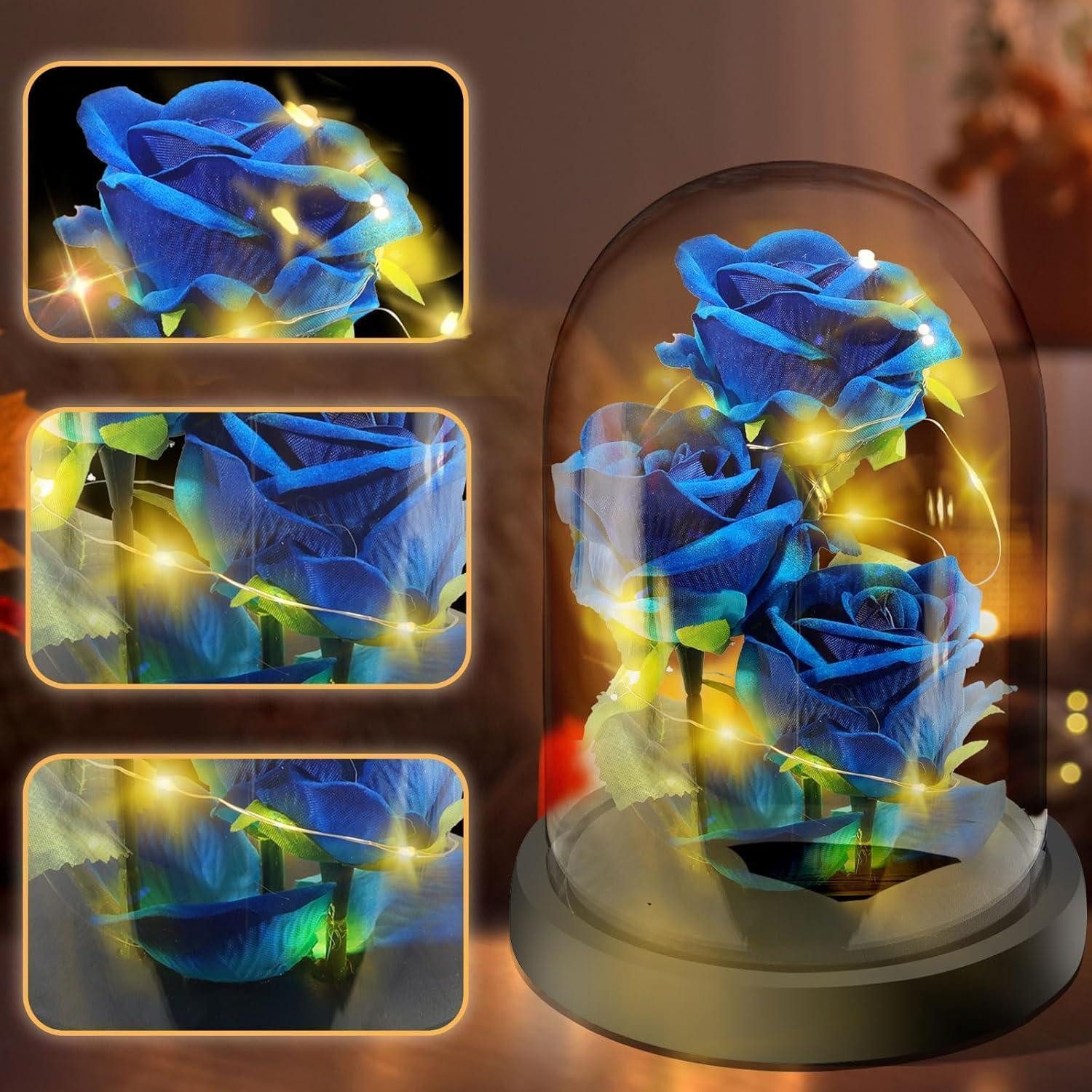 LuxusKollektion Badaccessoire-Set Ewige Rose Glas Glaskuppel Lichter Blau B günstig online kaufen