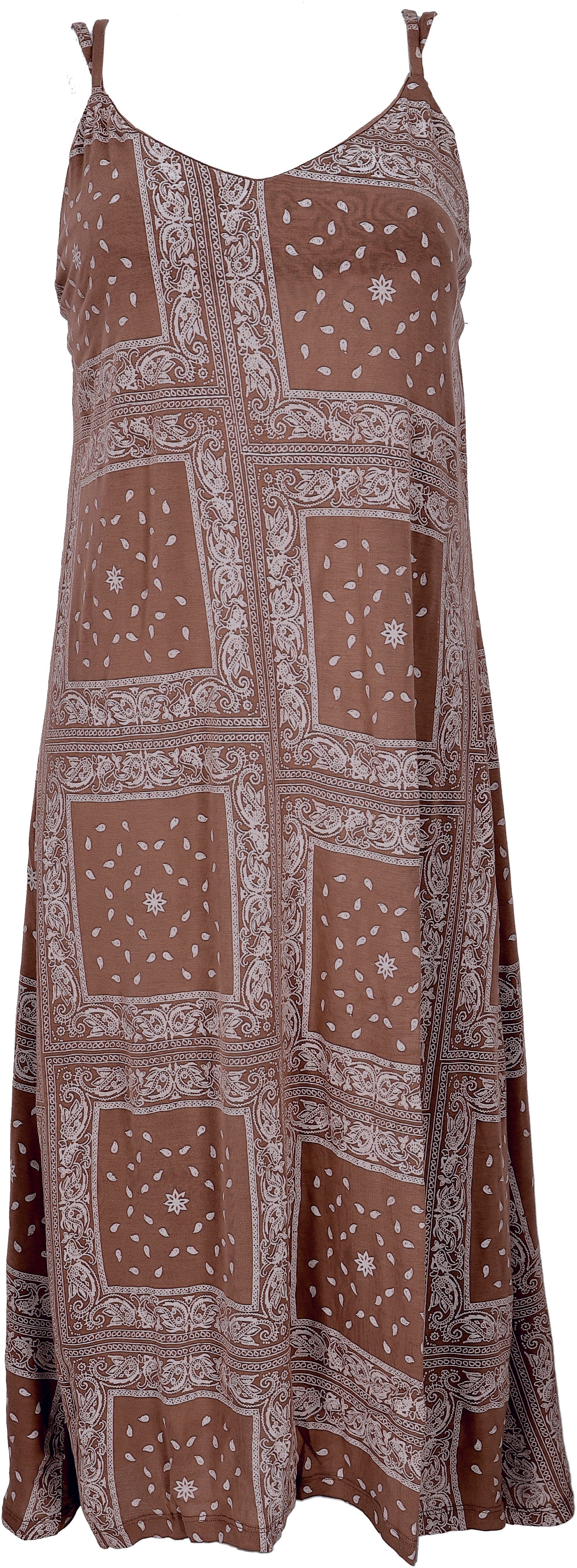 Guru-Shop Midikleid Midikleid mit Patchworkdruck, Sommerkleid,.. günstig online kaufen
