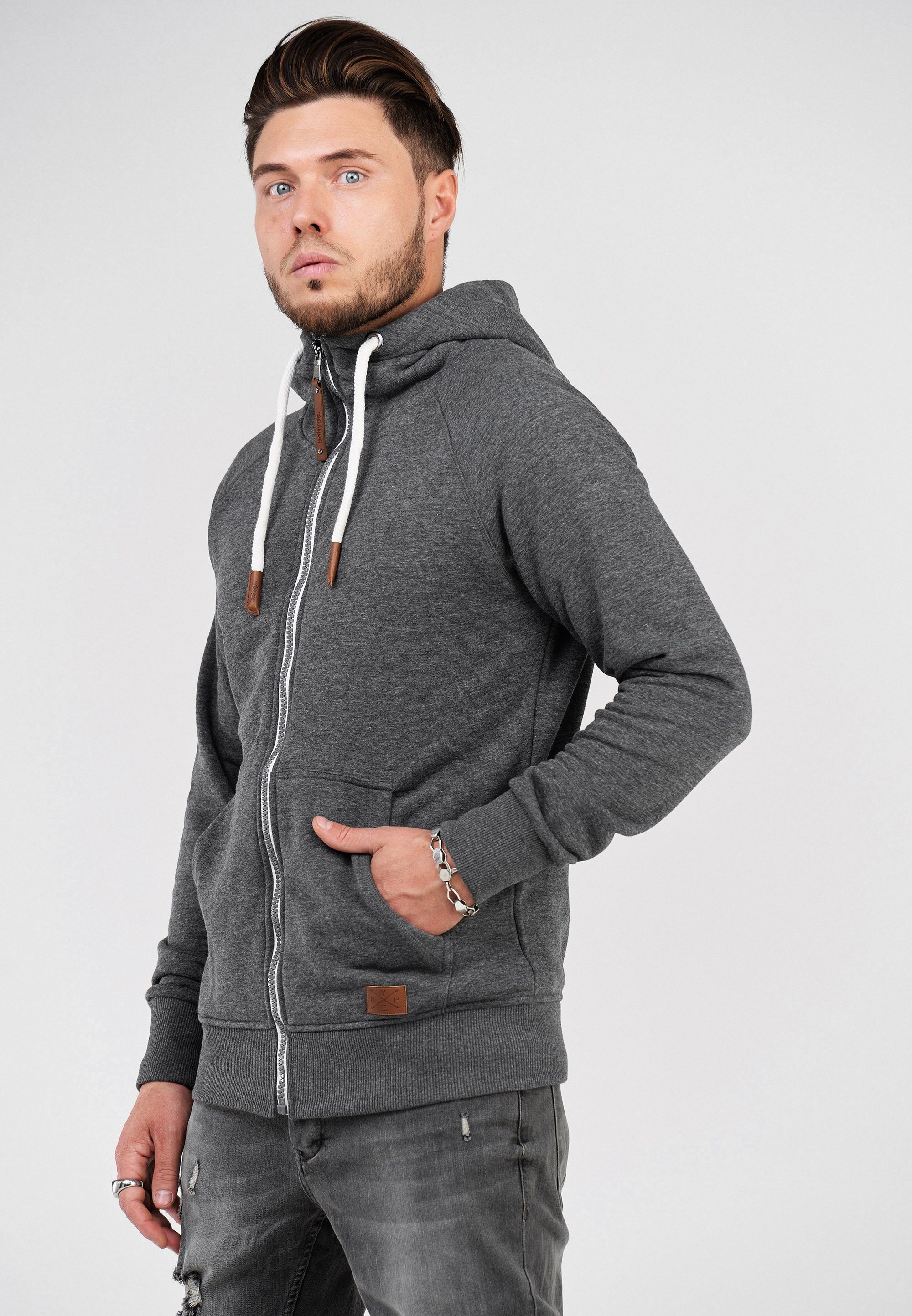 behype Kapuzensweatshirt SWANTON mit dunkelgrau Kapuze praktischer