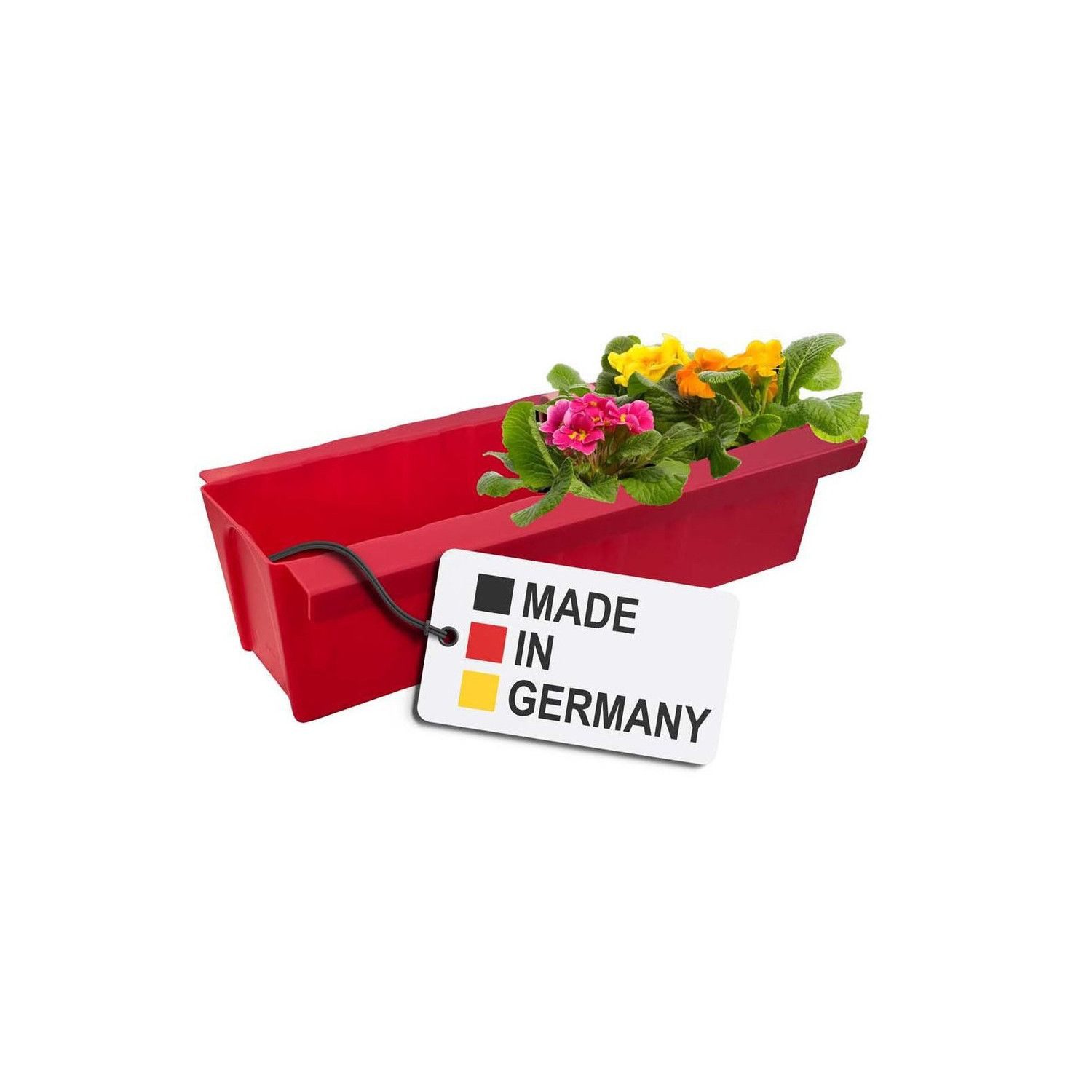 BURI Blumenkasten Paletten Blumenkasten Rot Pflanzkasten zum An- & Einhängen Blumentopf