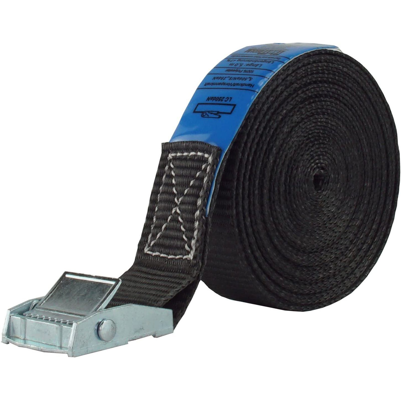 TRUTZHOLM Spanngurt Profi Spanngurt Zurrgurt Klemmschloss Auto 1-tlg 6m 250 kg SCHWARZ (Set, 1-St) reißfest