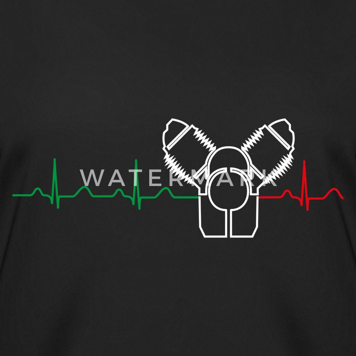Spreadshirt Funktionsshirt Motorrad Rundmotor Heartbeat Italien Funktionsshirt Damen (1-tlg)