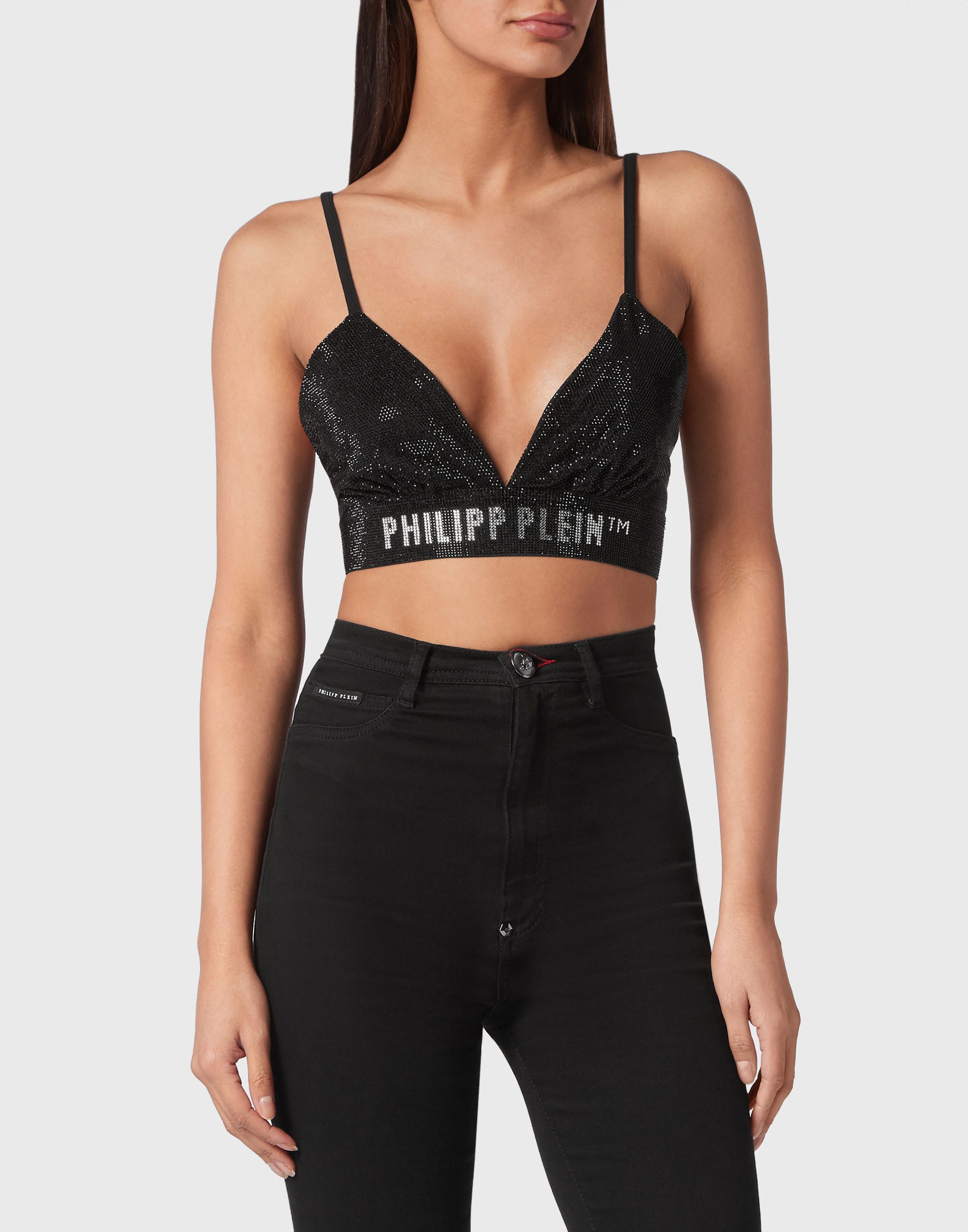 PHILIPP PLEIN Sport-BH Mit Schmucksteinen
