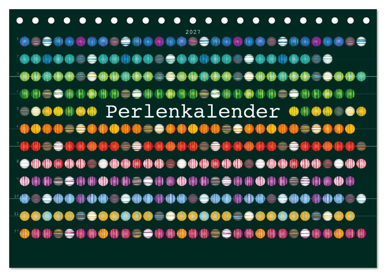 CALVENDO Wandkalender Perlenkalender (Tischkalender 2027 DIN A5 quer), CALVENDO Monatskalend