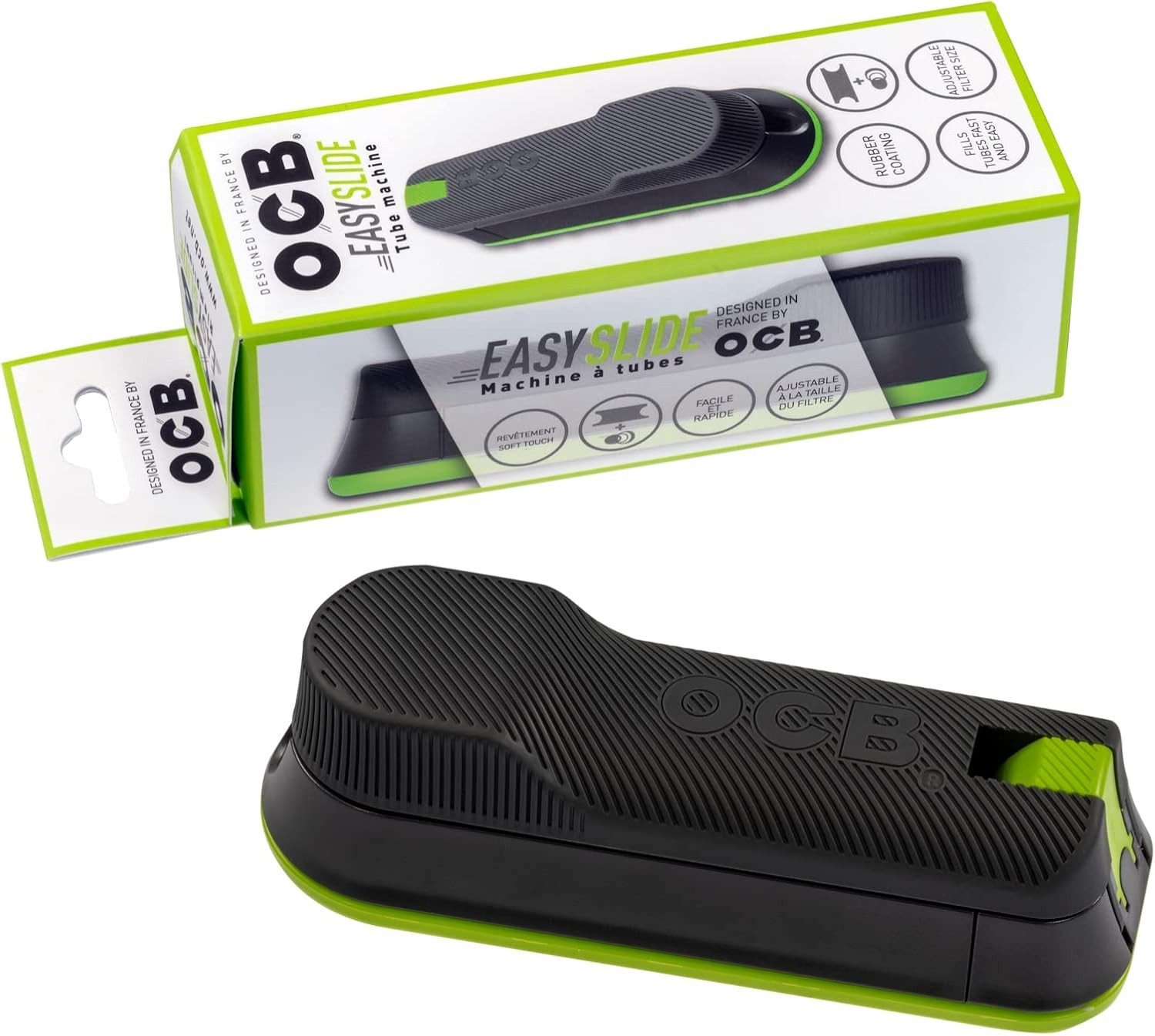 OCB Minidrehmaschine Easy Slide Small Filter-Hülsen Zigarettenmaschine, Für normale und extra Hülsen