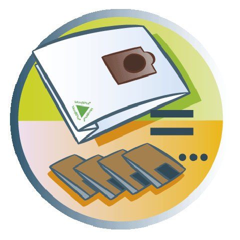 Hanseatic Staubsaugerbeutel 10er-Pack, passend für HANSEATIC Staubsauger HVBBA8008EU / VC-659-N und PRIVILEG ECO Silence Specialist, 10 St., mit MicrofiltPlus®-Beutel, Pappflansch mit Hygiene-Klapp-Verschluss