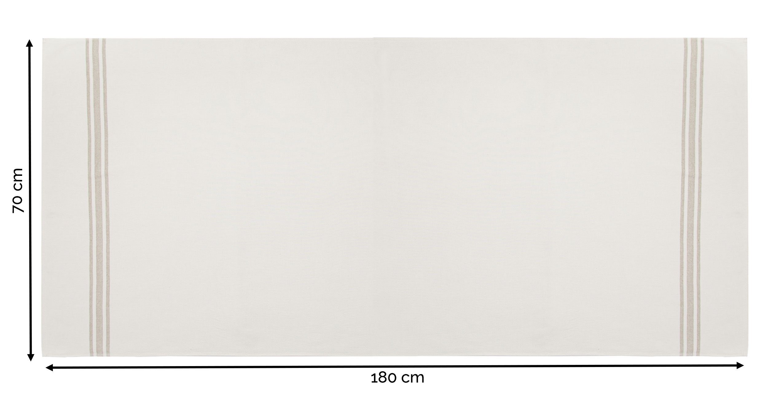 x 70 Baumwolle cm, (1-St), beige Strandtuch, 180 Baumwolle ZOLLNER 100%