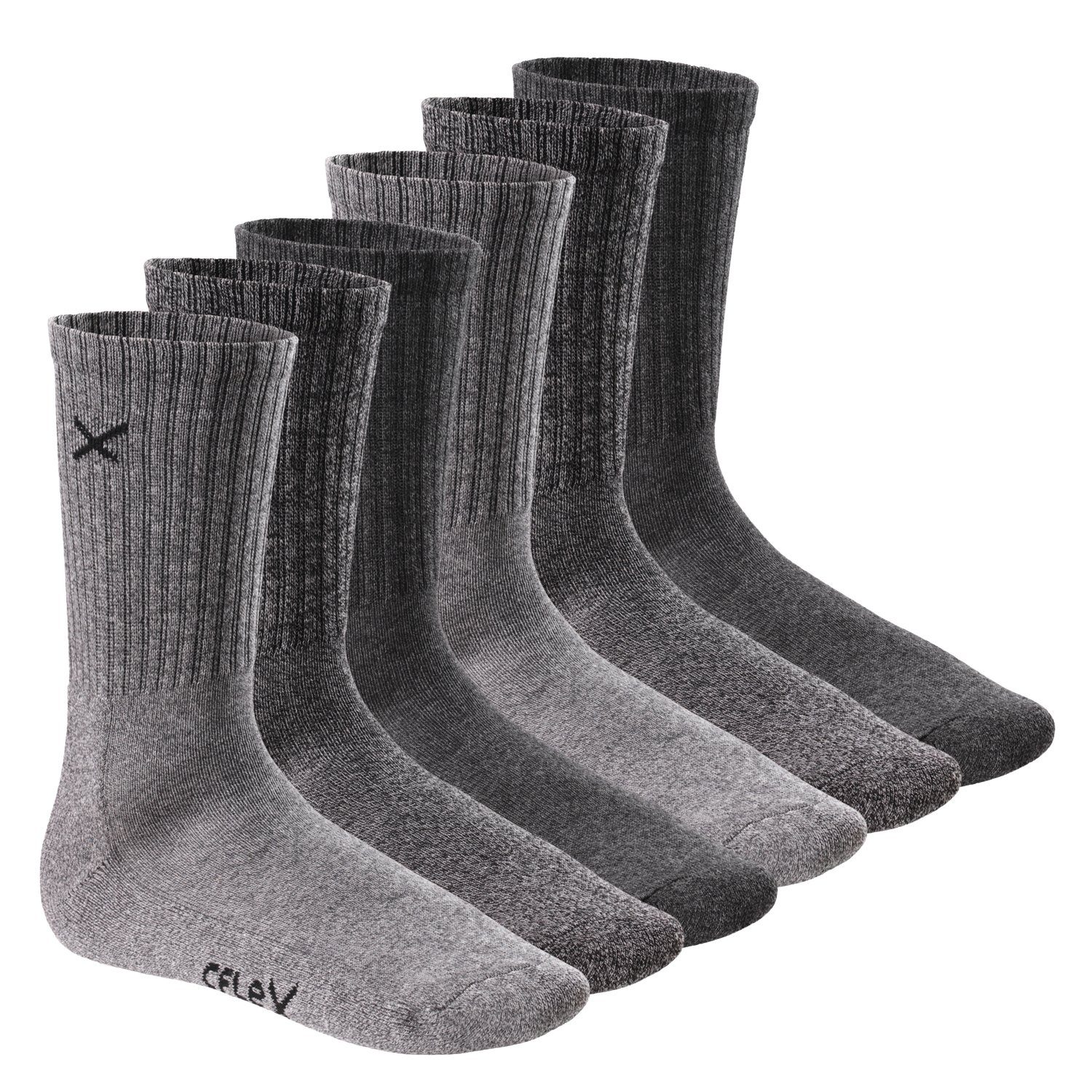 (6 Sportsocken CFLEX Mouline Lifestyle Crew Damen Sports & Herren für Paar) mit Socks Frotteesohle