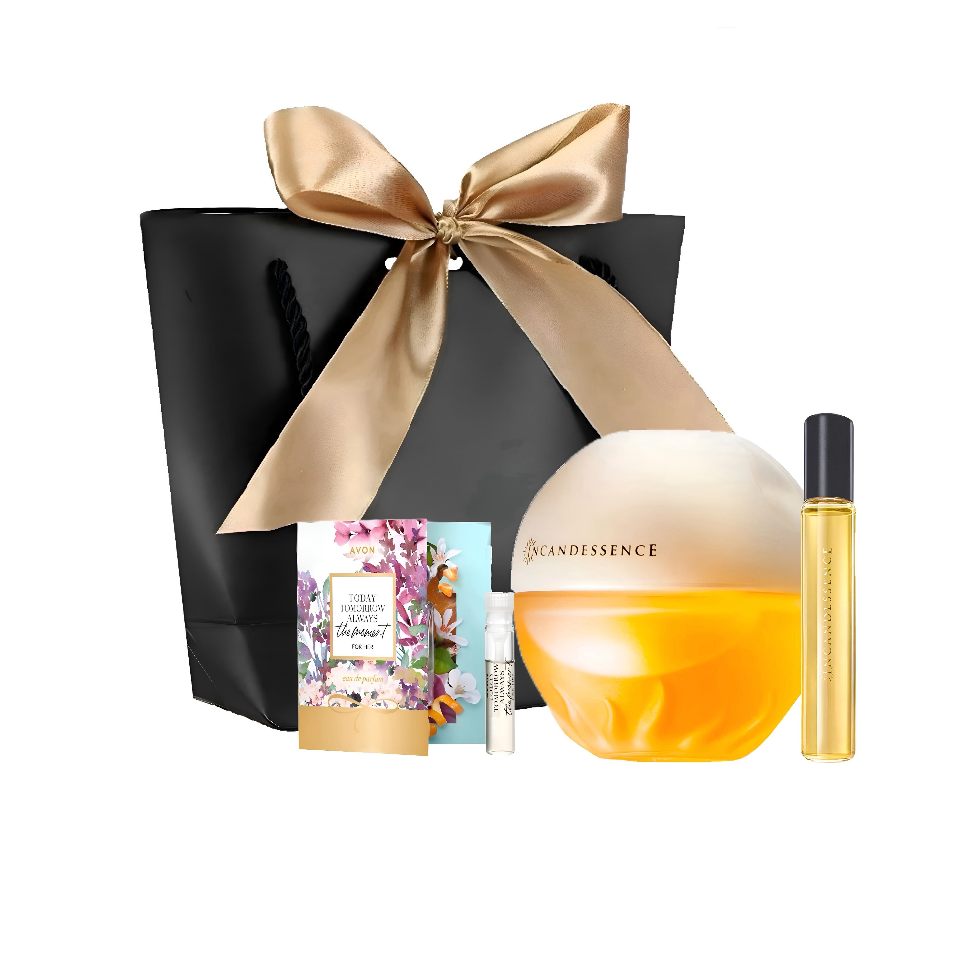 AVON Cosmetics Eau de Parfum Incandessence 50 ml, Taschenspray 10ml  Geschenkset Damenduft, 4-tlg., Blumiger Duft, Einzigartig, Inspirierend,  Damenmode, Kosmetik.