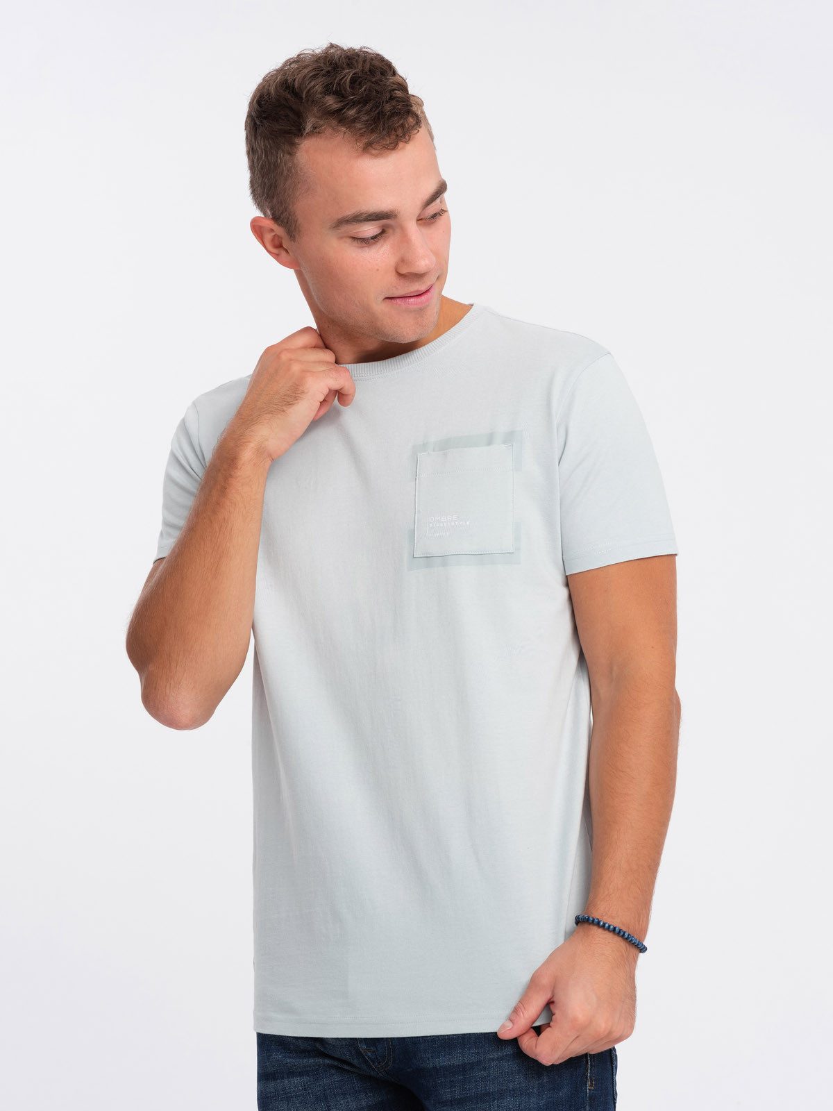 OMBRE T-Shirt Herren-T-Shirt aus Baumwolle mit günstig online kaufen