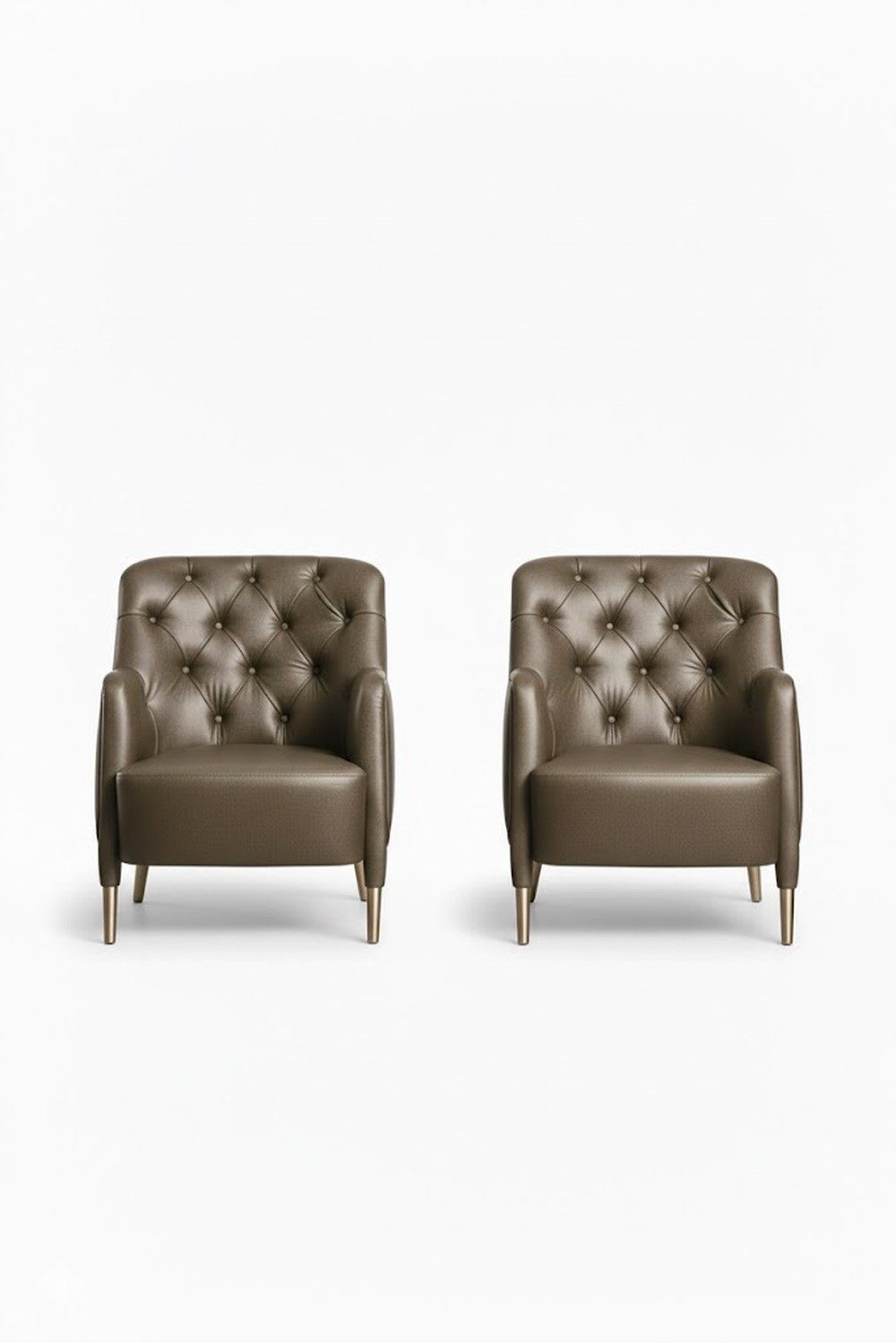 Xlmoebel Sofagarnitur in Bronze-Braun mit minimalistischem Design (2-St), Made in Europa