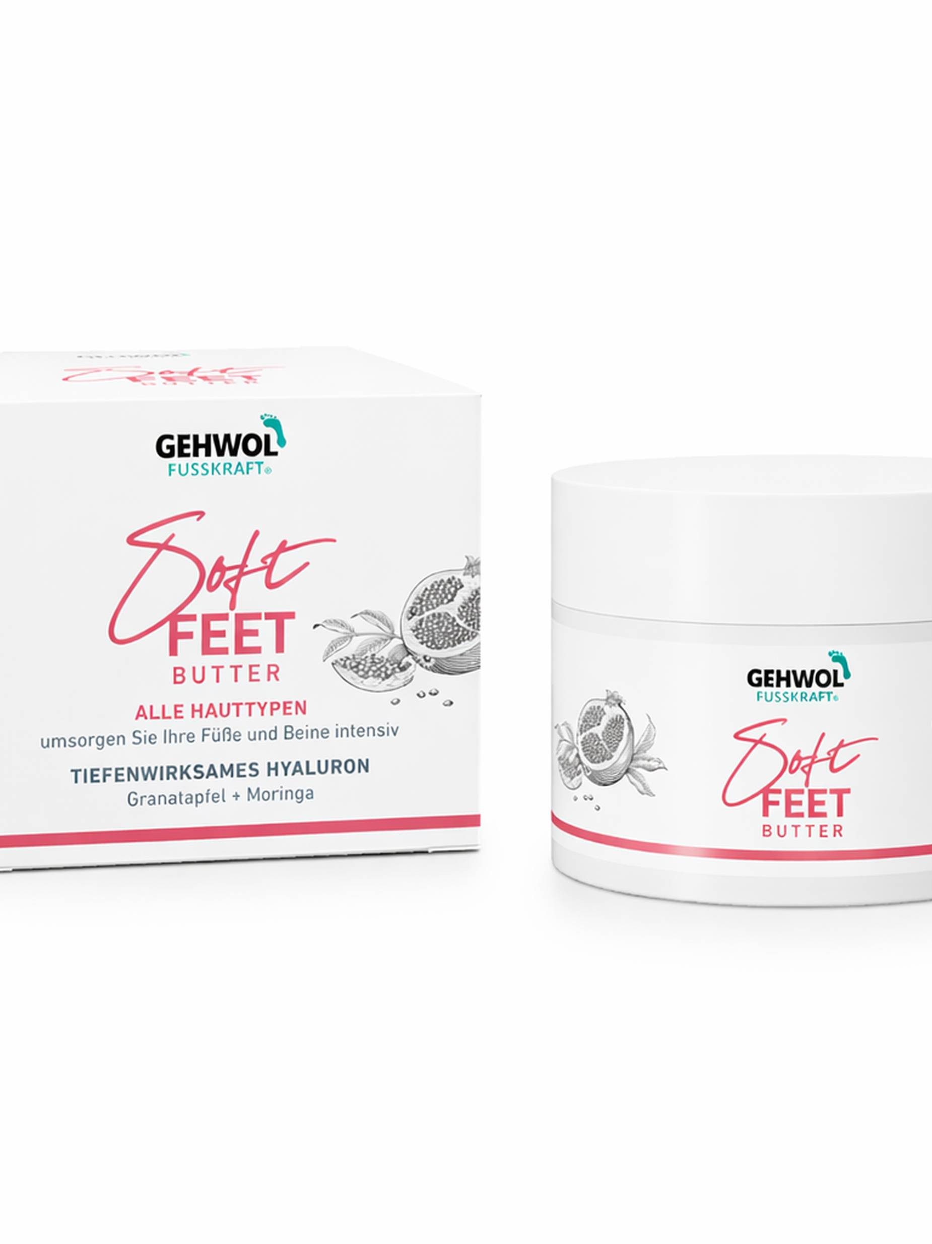 Eduard Gerlach GmbH Fußcreme Soft Feet Butter 100 ml Fußbutter mit Granatapfel Packung