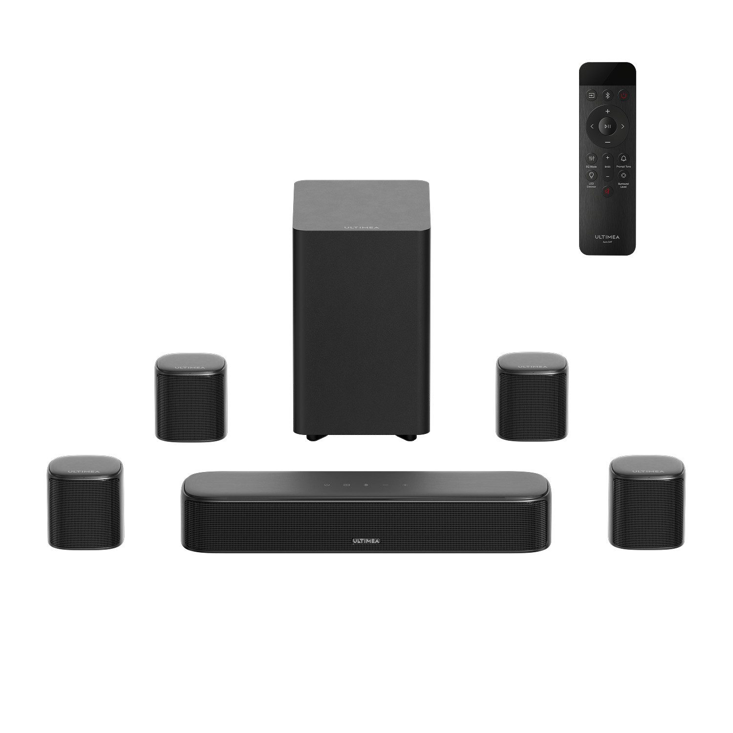 Ultimea Aura S4T Surround Soundbar (Bluetooth, 350 W, Soundbar für TV Geräte mit App Steuerung)
