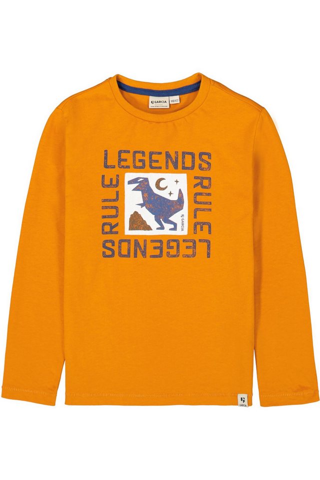 Garcia Langarmshirt mit Saurier-Print
