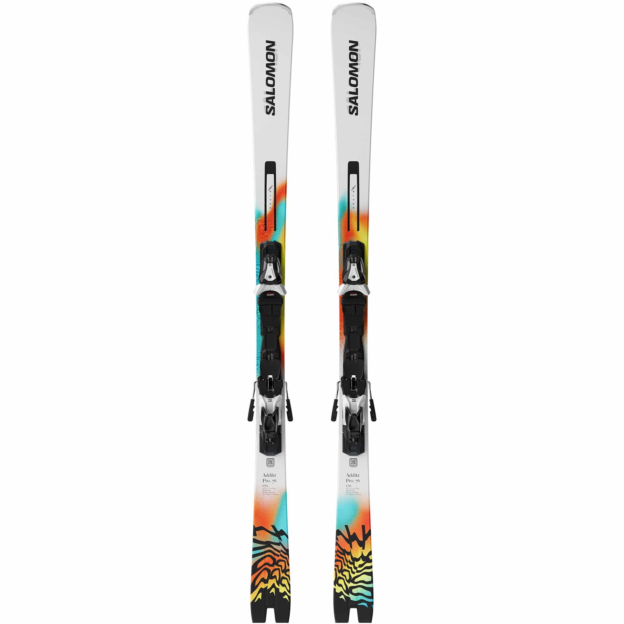 Salomon Ski E ADDIKT PRO 76 + MI12 GW WHITE/TURQUOISE/ORANGE