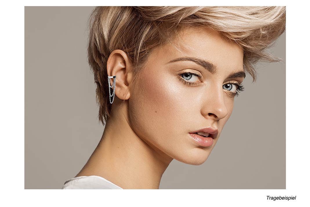 PIERCINGLINE Single-Ohrstecker Chirurgenstahl Ohrclicker 3 KETTEN (Clicker, günstig online kaufen