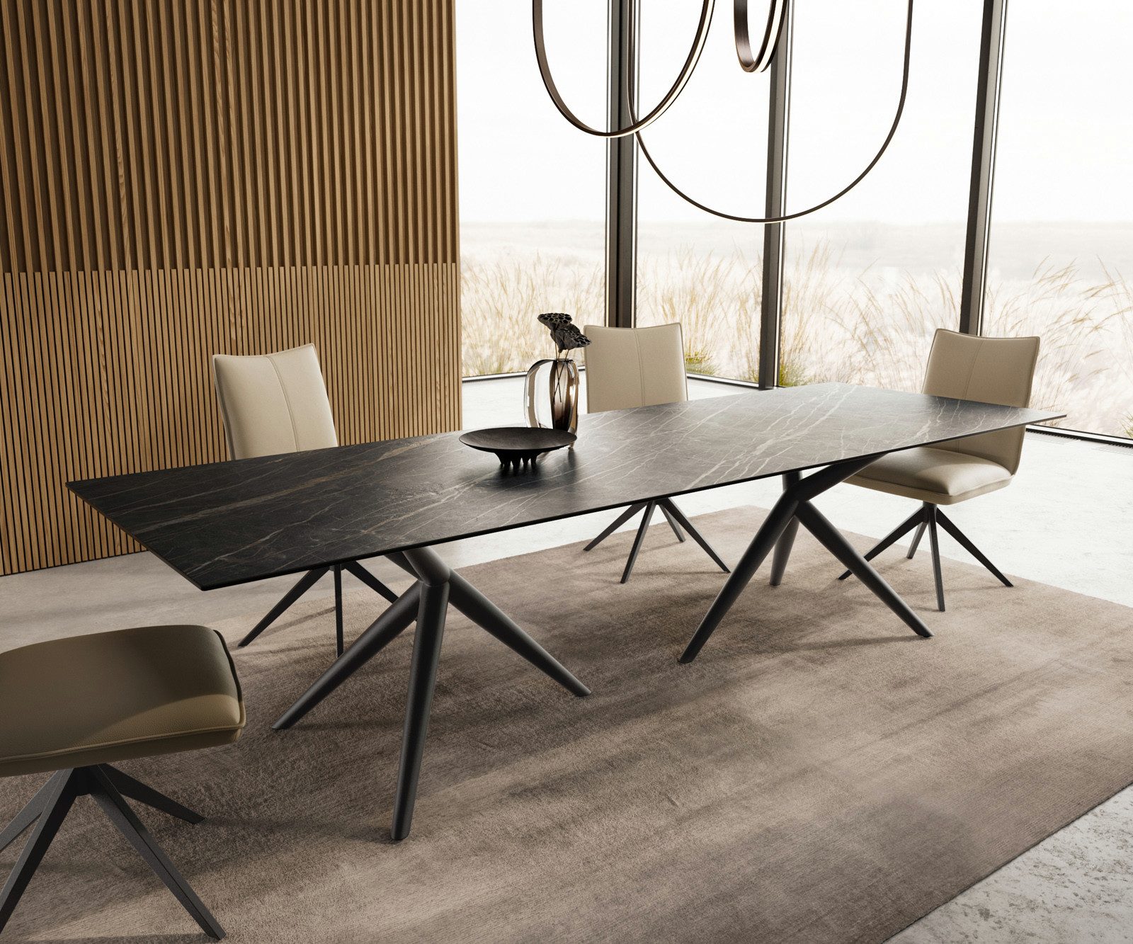 DELIFE Esstisch Edge, Keramik Laminam®Noir Desir günstig online kaufen