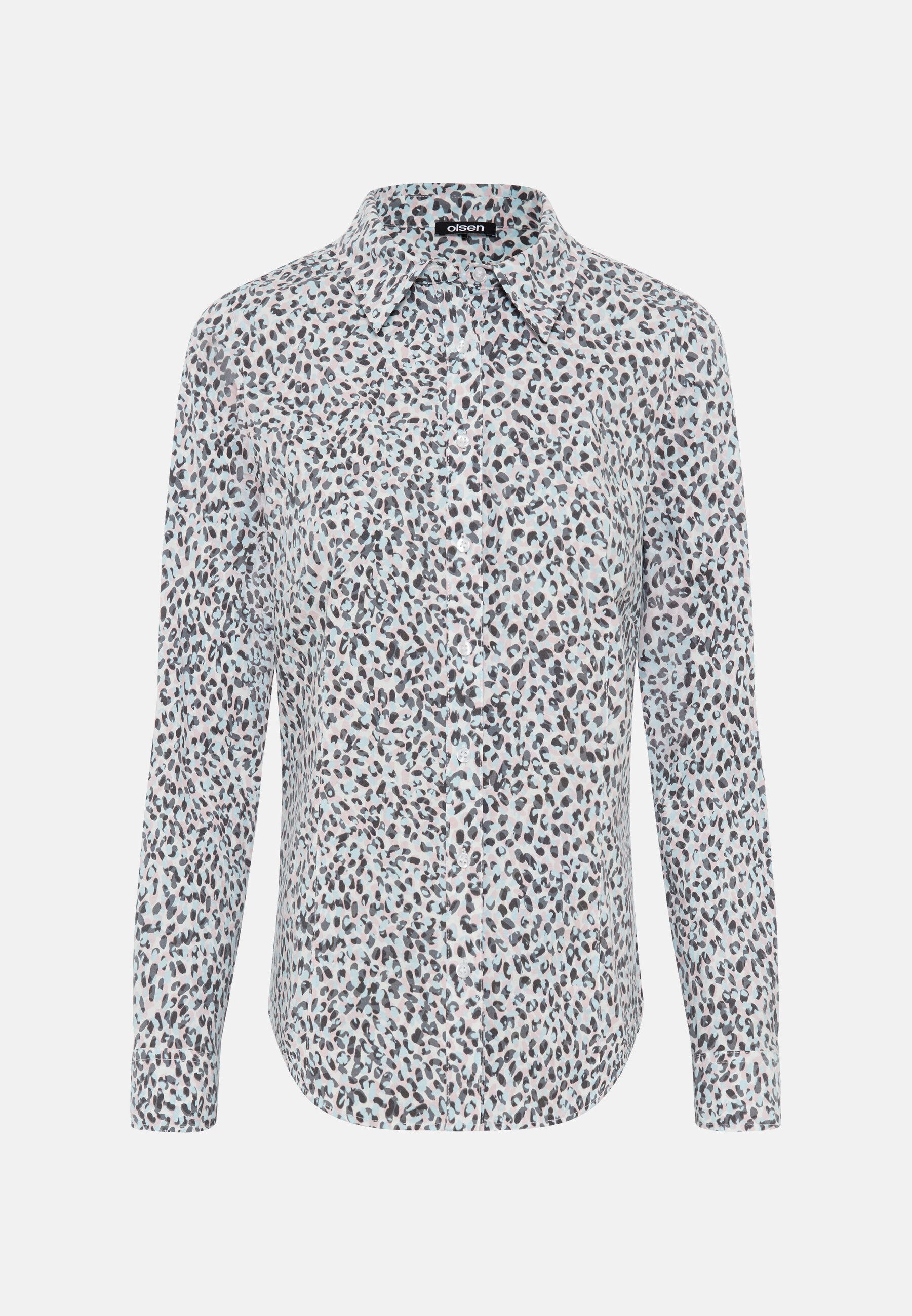 Olsen Bluse mit stilisierten Leo-Print