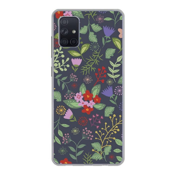 MuchoWow Handyhülle Eine florale Illustration mit viel Farbe Phone Case Handyhülle Samsung Galaxy A71 Silikon Schutzhülle