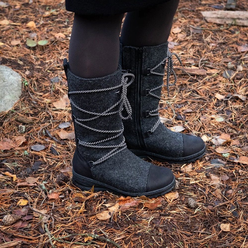 Pomar Saana GTX (Filzstiefel, wasserdicht, breit, extrem warm) granitgrau Winterstiefel