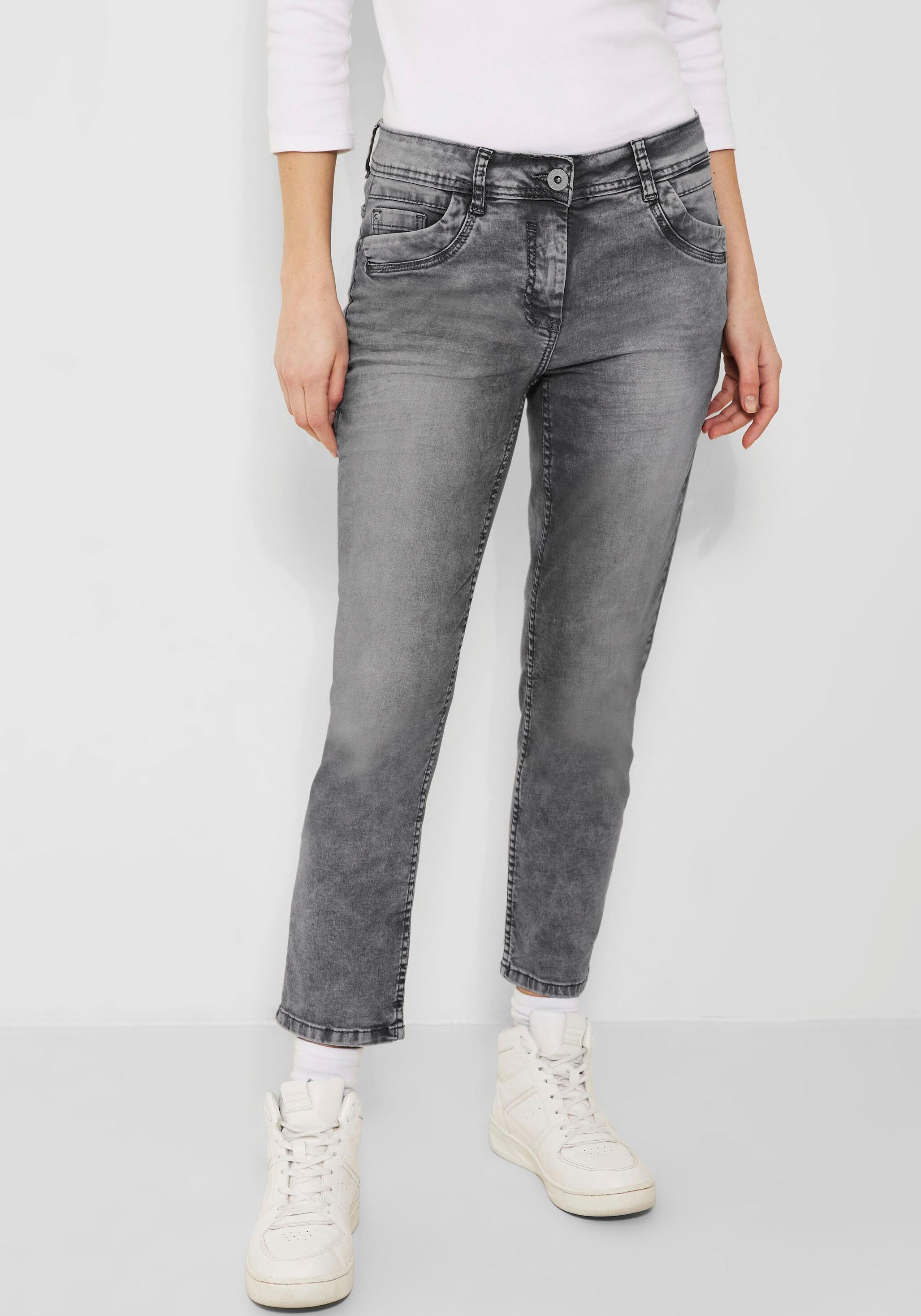 Cecil 5-Pocket-Jeans Schnitt mit Style Scarlett knöchelfreiem
