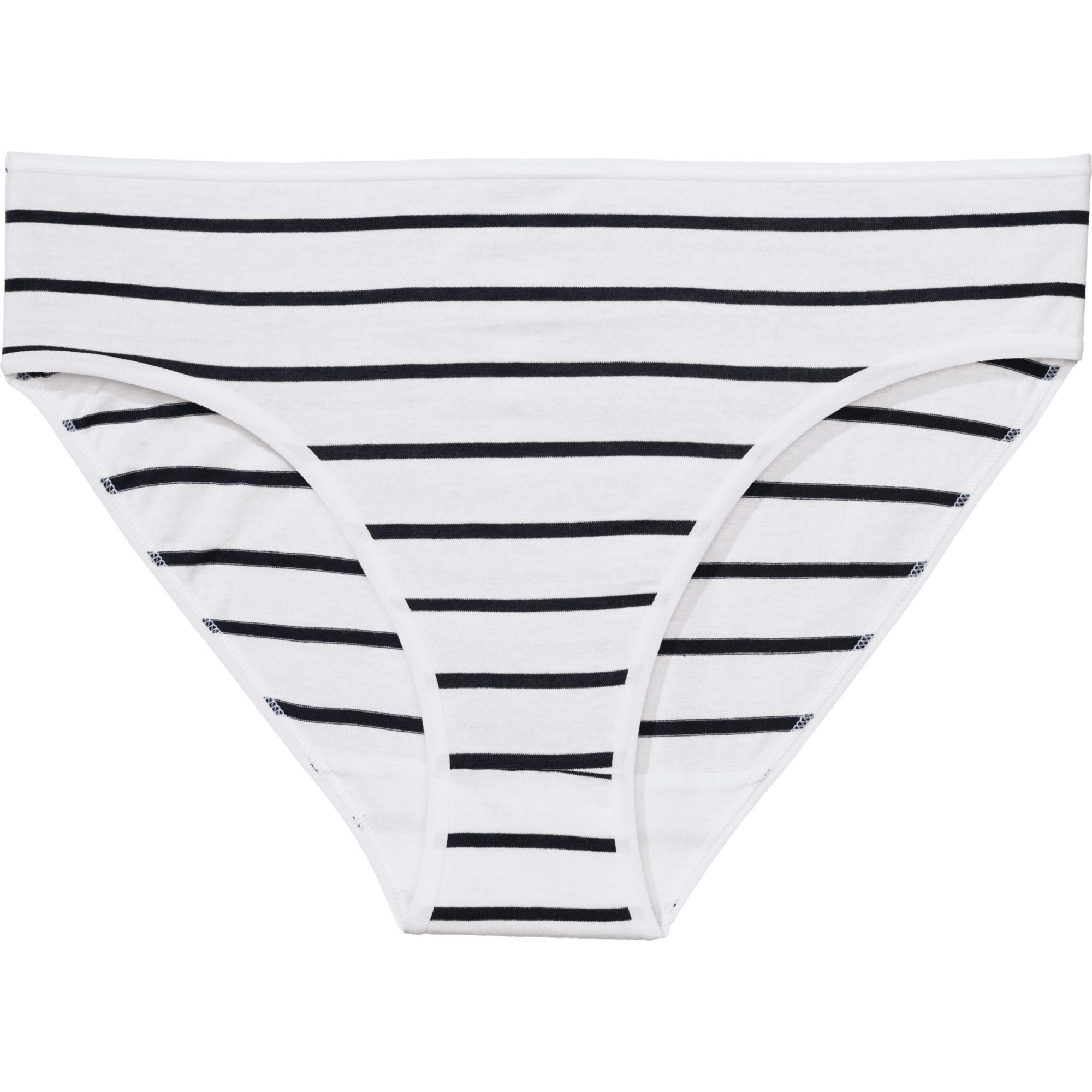REDBEST Slip Damen-Slip 5er-Pack Single-Jersey Uni: 3 Slips/Streifen: gestrickter Ringel, 2 Slips – Bild 2 von 5