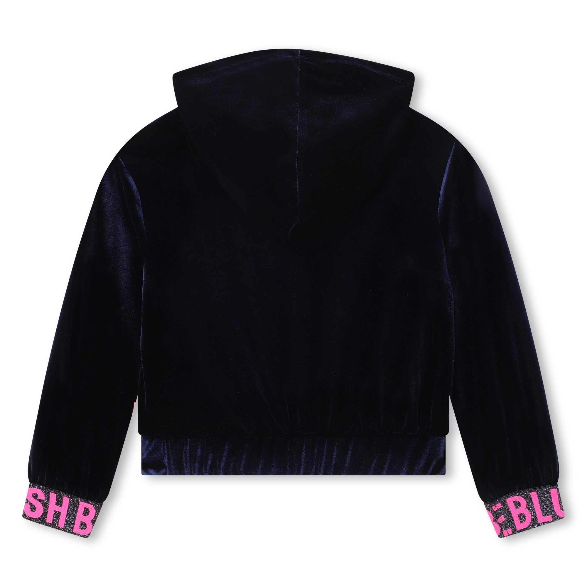dunkelblau Kapuzensweatshirt Samt mit Billieblush Billieblush Sweater Pailletten